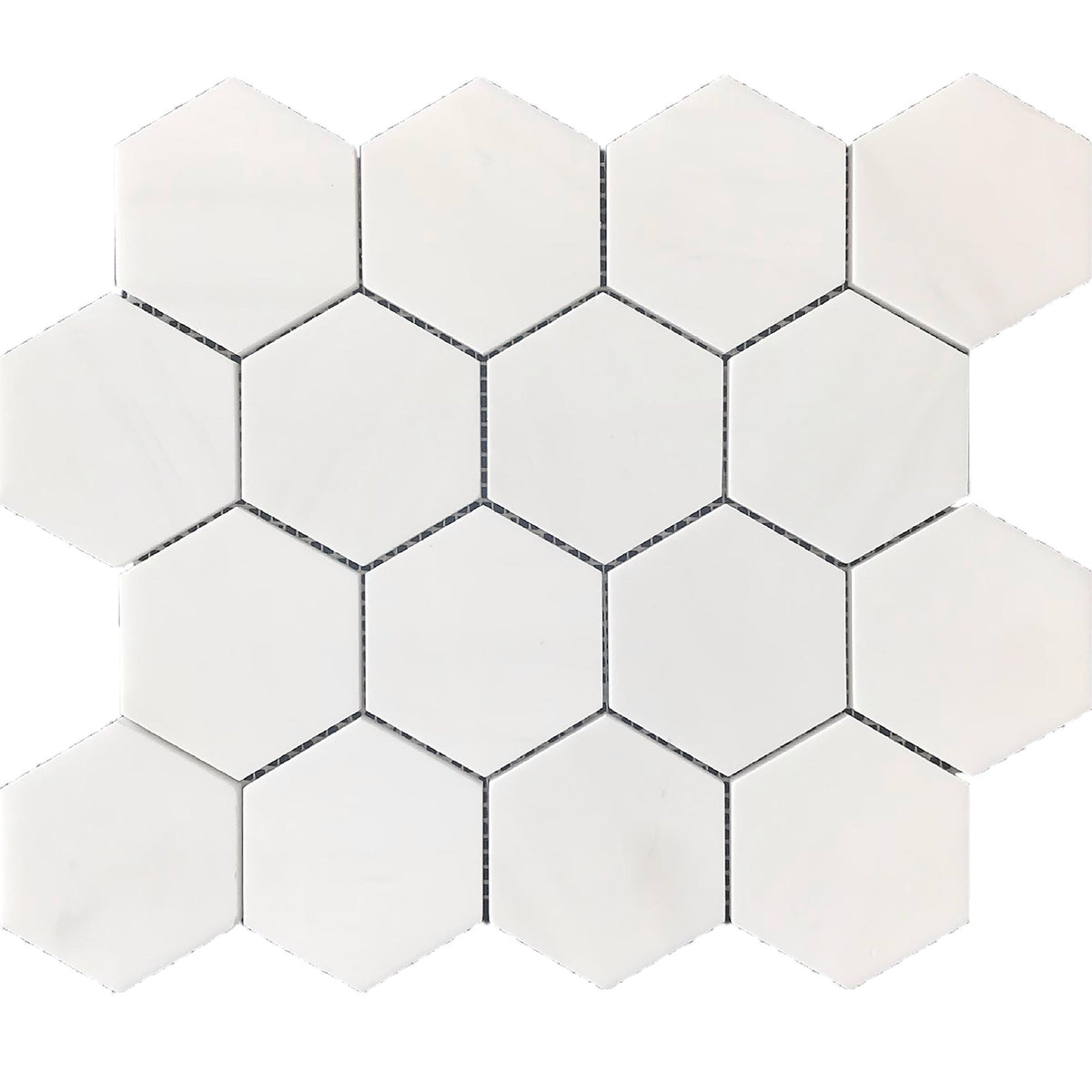 Glacier White Hexagon 3&#39;&#39; Honed Mosaic