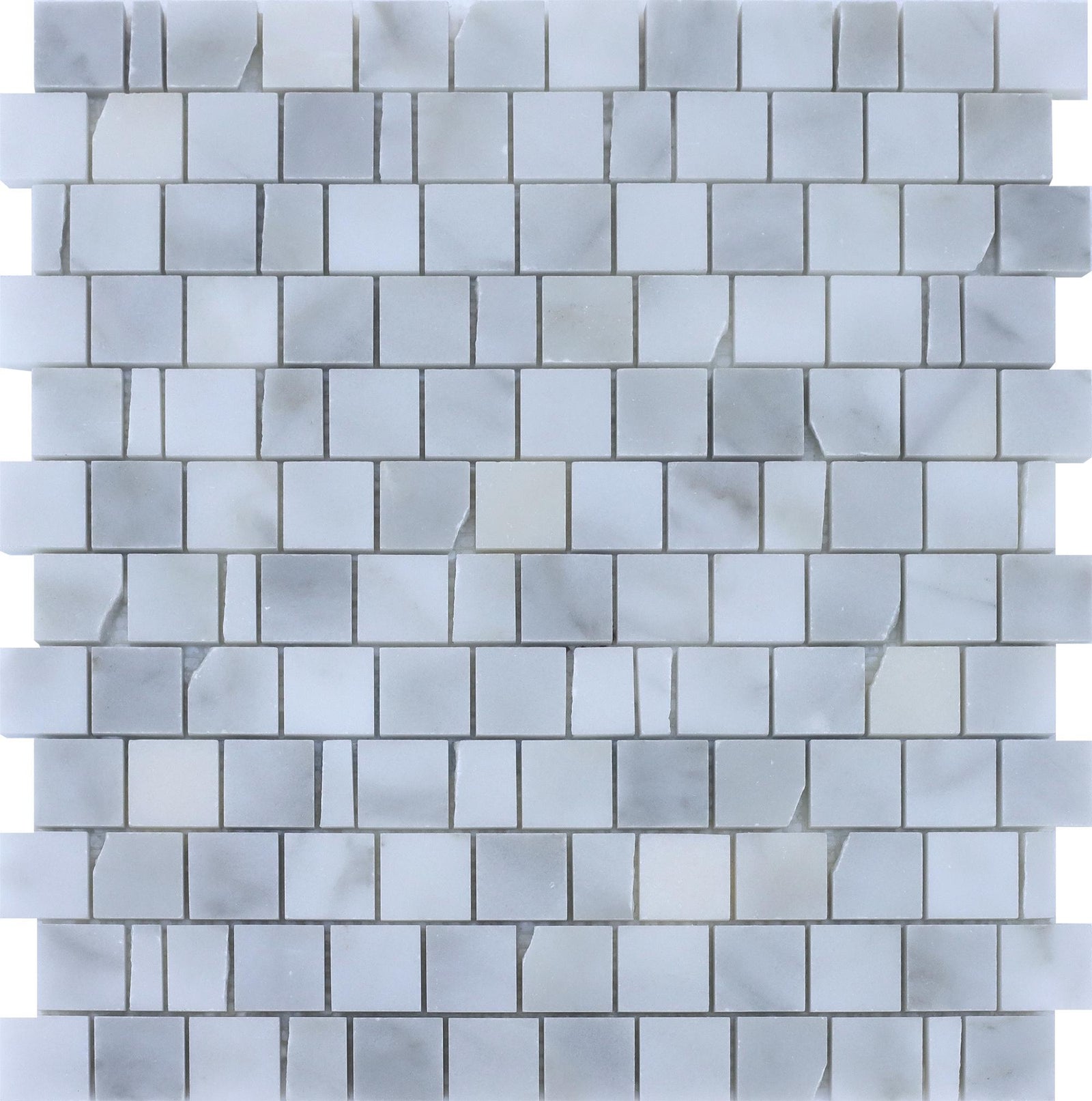 Calacatta Vida Broken Joint 005 Honed Mosaic Mosaic 