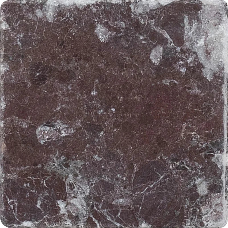 Rosso Levanto Tumbled 3'' x 3''  x 3/8'' Field Tile Building Materials 