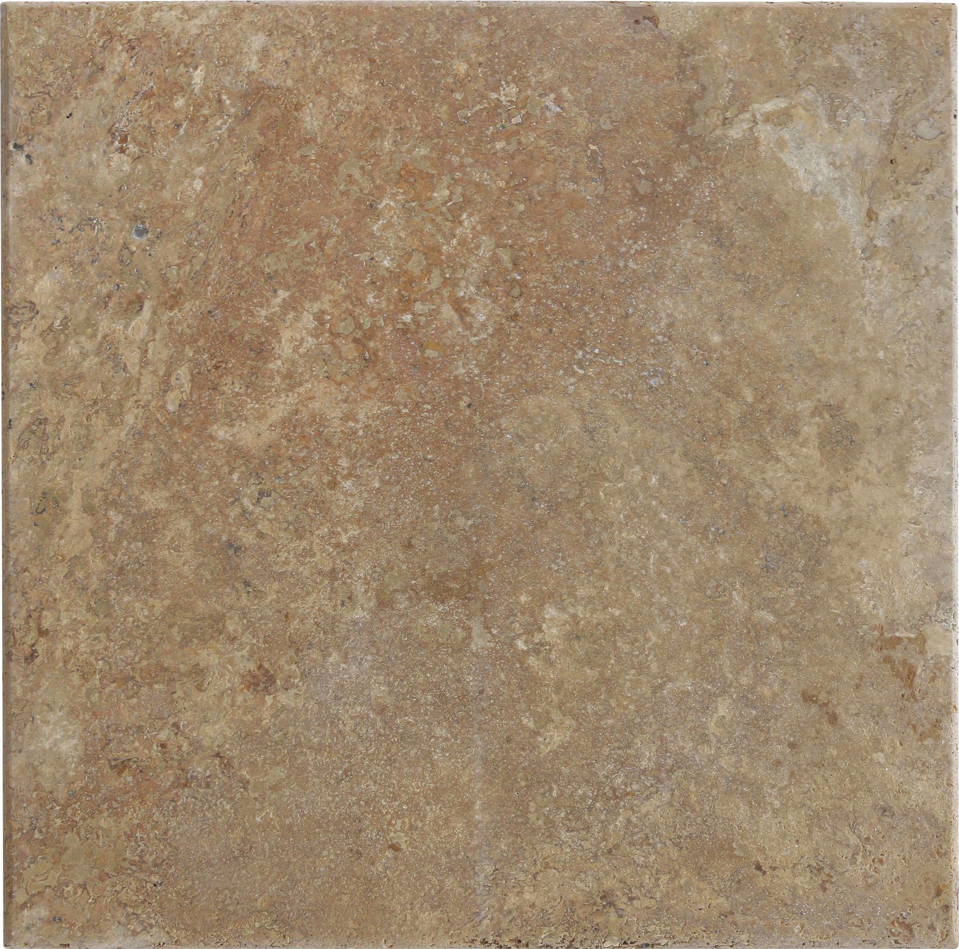 Kona Brown CC Brushed 24'' x 24'' Full Bullnose on All Sides 2'' Wall Cap Wall Cap Kona Brown CC 24'' x 24'' Full Bullnose on All Sides Travertine Wall Cap