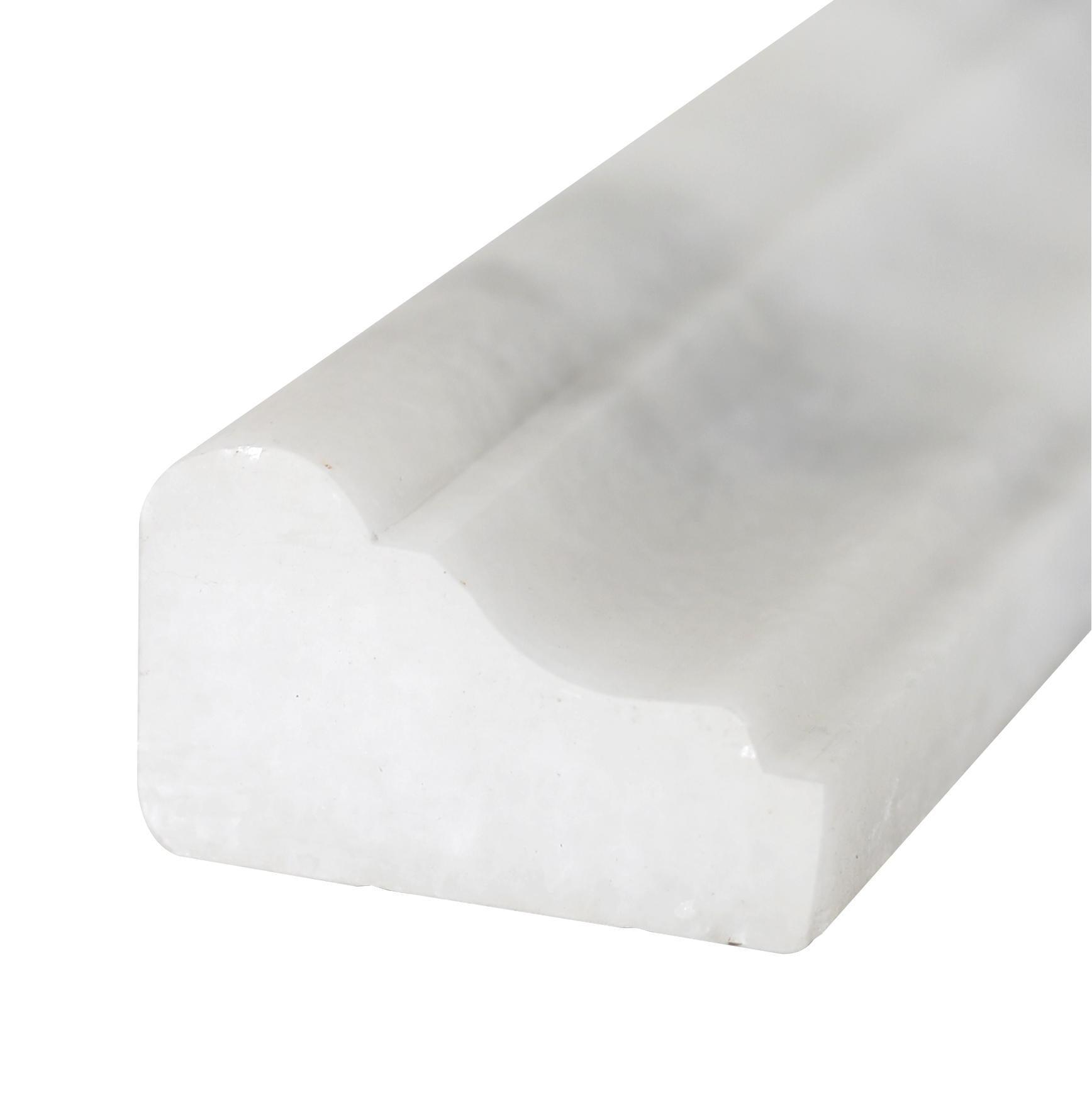 Bianco Carrara Honed Cornice  Molding Molding Bianco Carrara Cornice Marble Molding