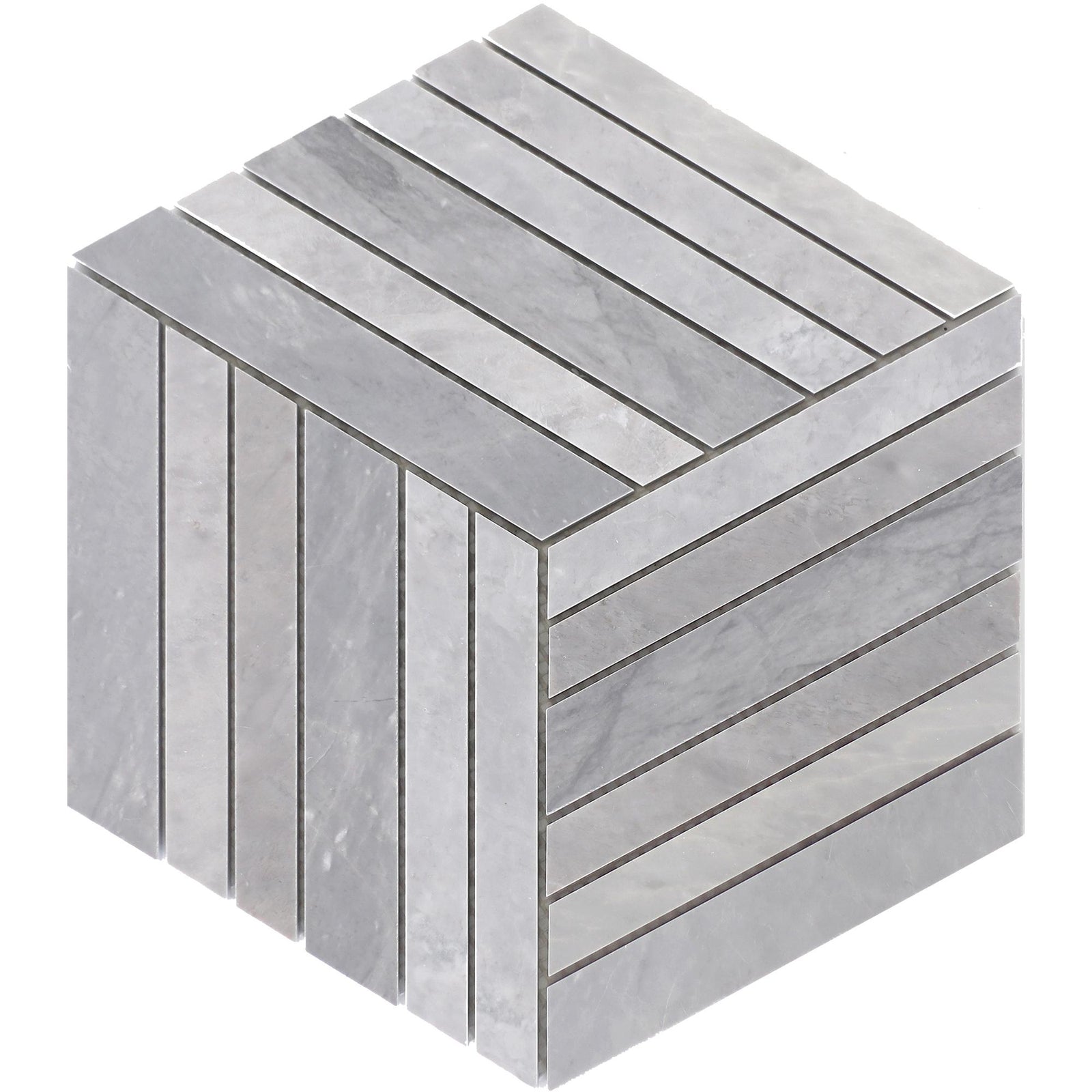 Earth Grey & Ice Grey Bellagon Honed Mosaic Mosaic 