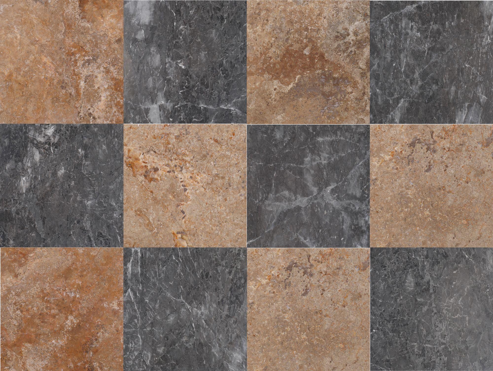 Altura Stone and TileKona Brown CC Honed & Lovina Grey Honed 18'' x 18 ...