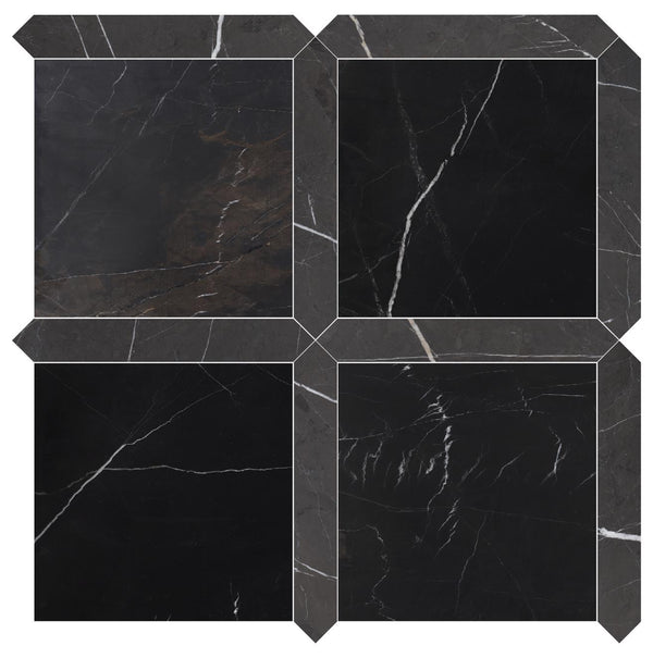 Altura Stone and Tile Black Silk Honed 12'' x 12'' x 3/8'' Field Tile ...