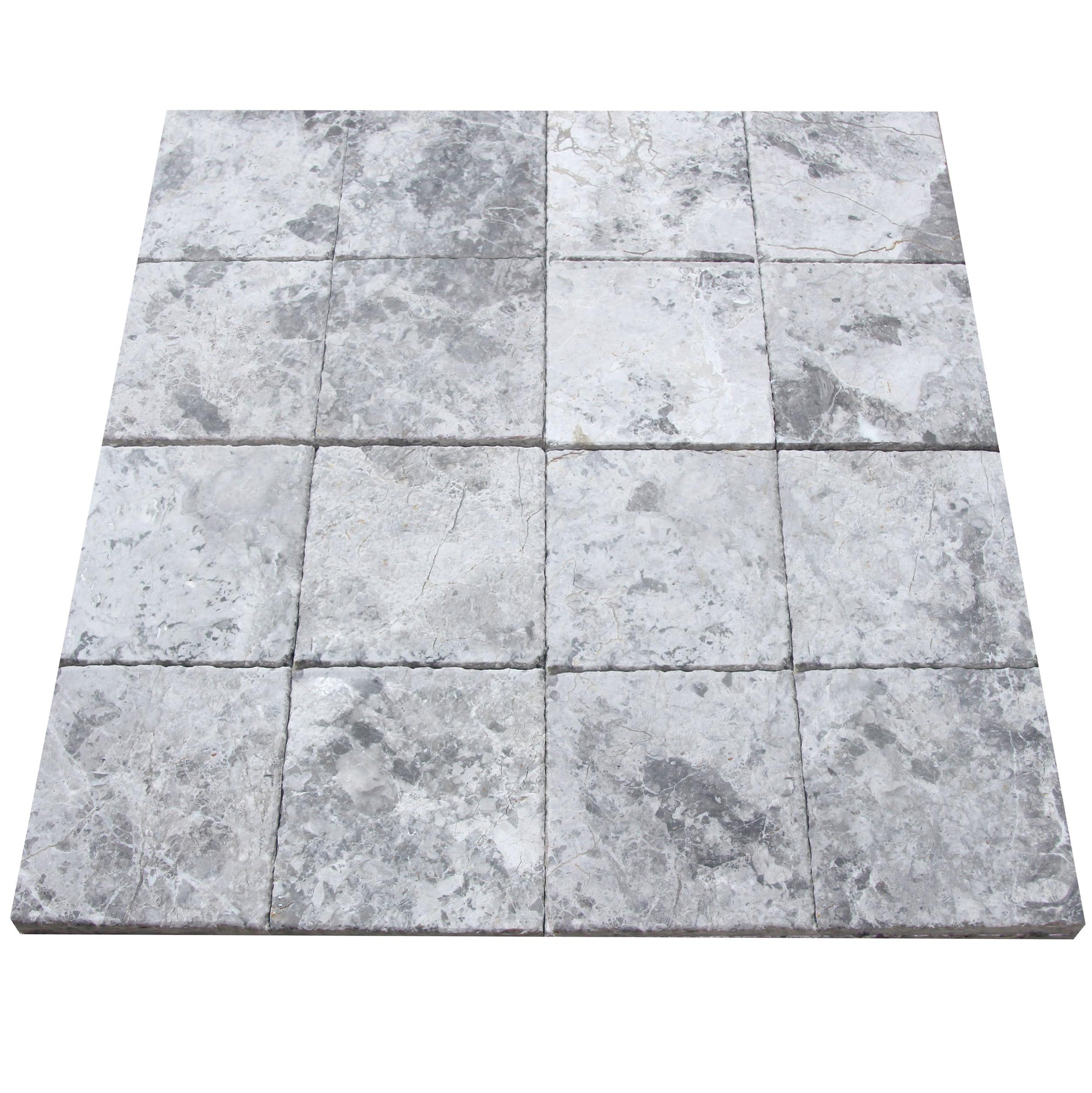 Ocean Grey Brushed and Chiseled 8'' x 8''  x 1-1/4'' Paver Paver Ocean Grey 8'' x 8'' Limestone Paver