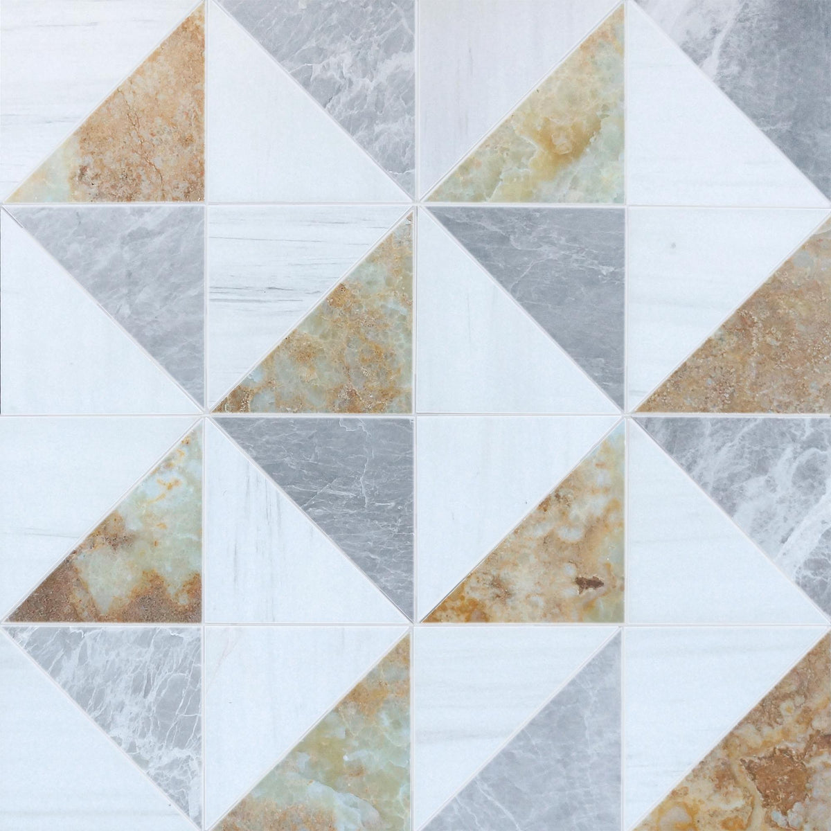 Nordic Grey Honed Diamond Triangle 3/8&#39;&#39; Field Tile