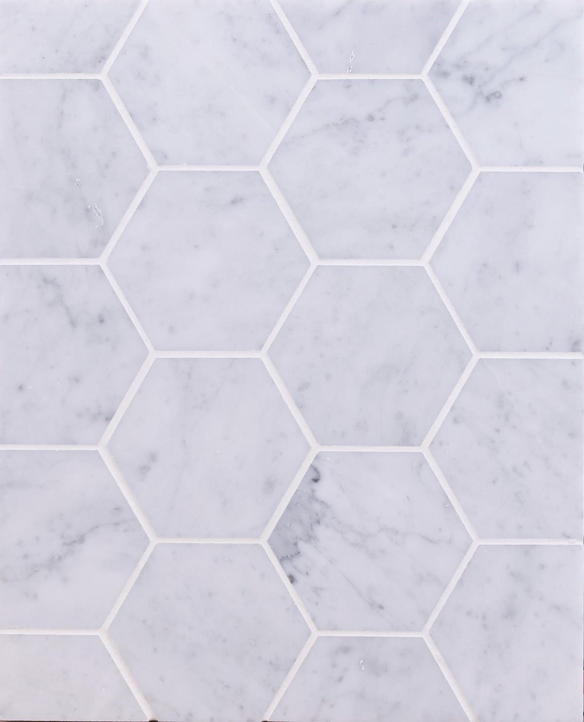 Bianco Carrara Hexagon 3&#39;&#39; Honed Mosaic