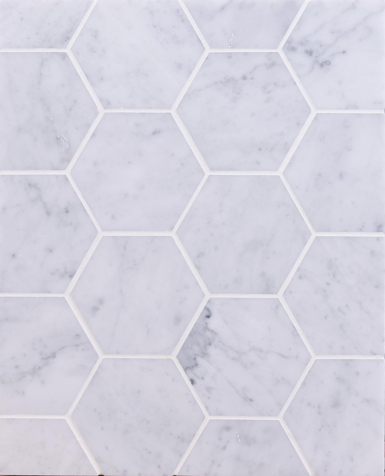 Bianco Carrara Hexagon 3'' Honed Mosaic Mosaic 