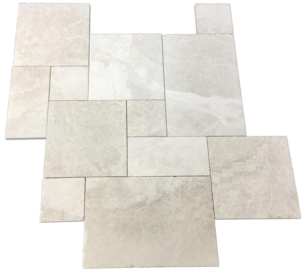 Cream Misto French Pattern 8&#39;&#39;x8&#39;&#39;, 8&#39;&#39;x16&#39;&#39;, 16&#39;&#39;x16&#39;&#39;, 16&#39;&#39;x24&#39;&#39; Sandblasted Paver