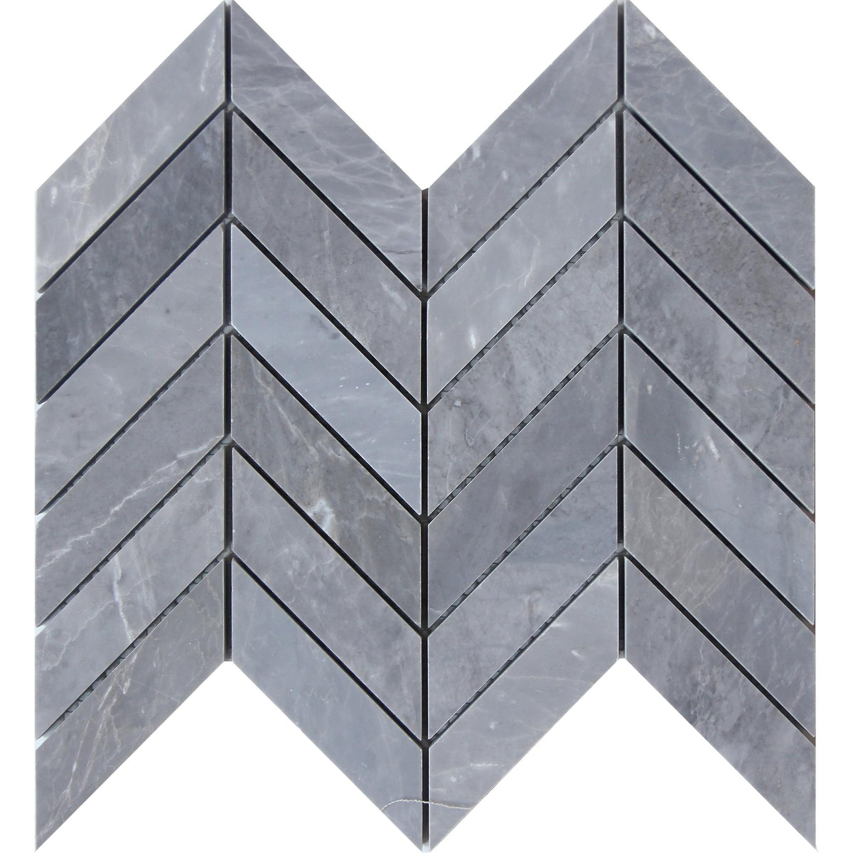 Earth Grey Chevron 1&#39;&#39;x4&#39;&#39; Honed Mosaic