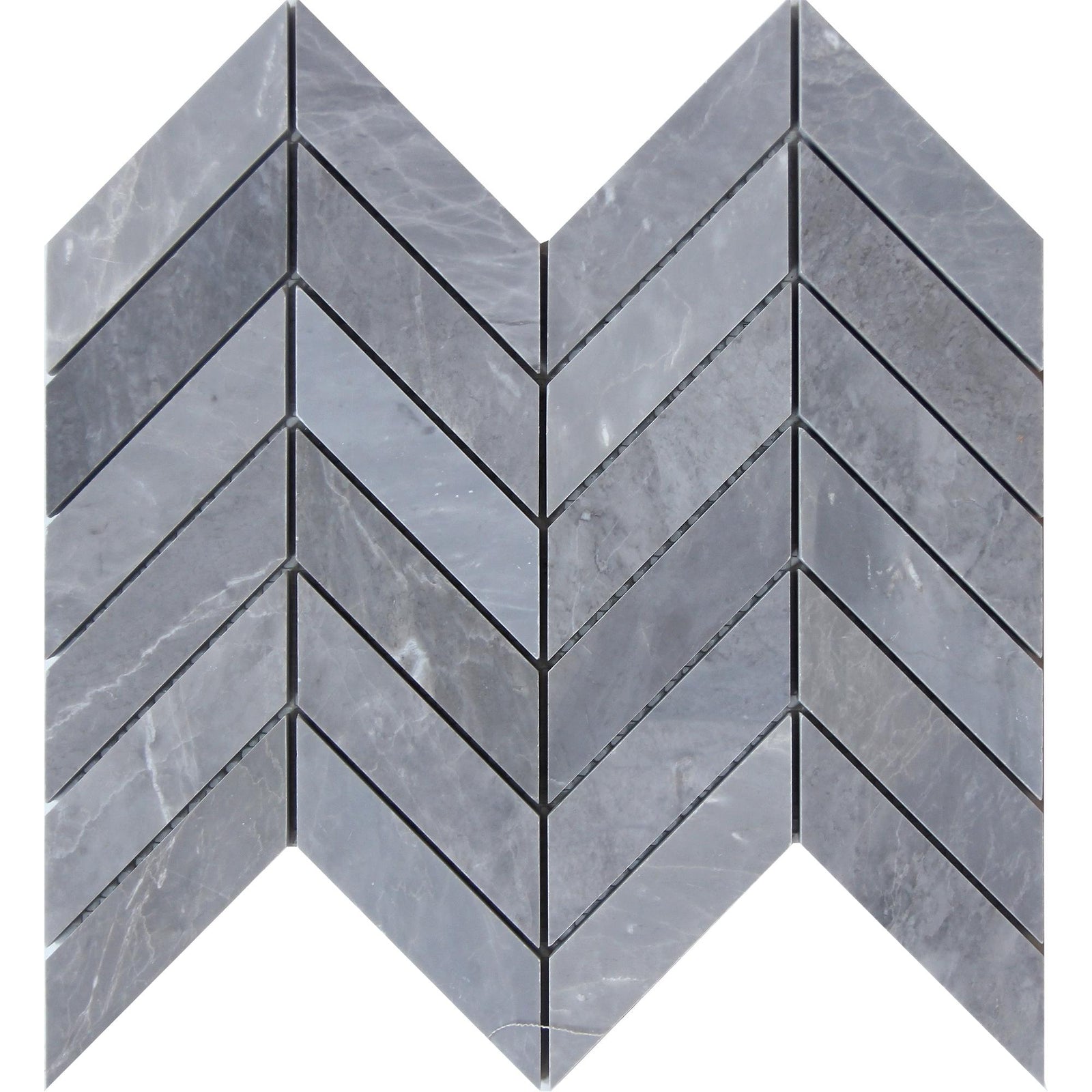 Earth Grey Chevron 1''x4'' Honed Mosaic Mosaic 