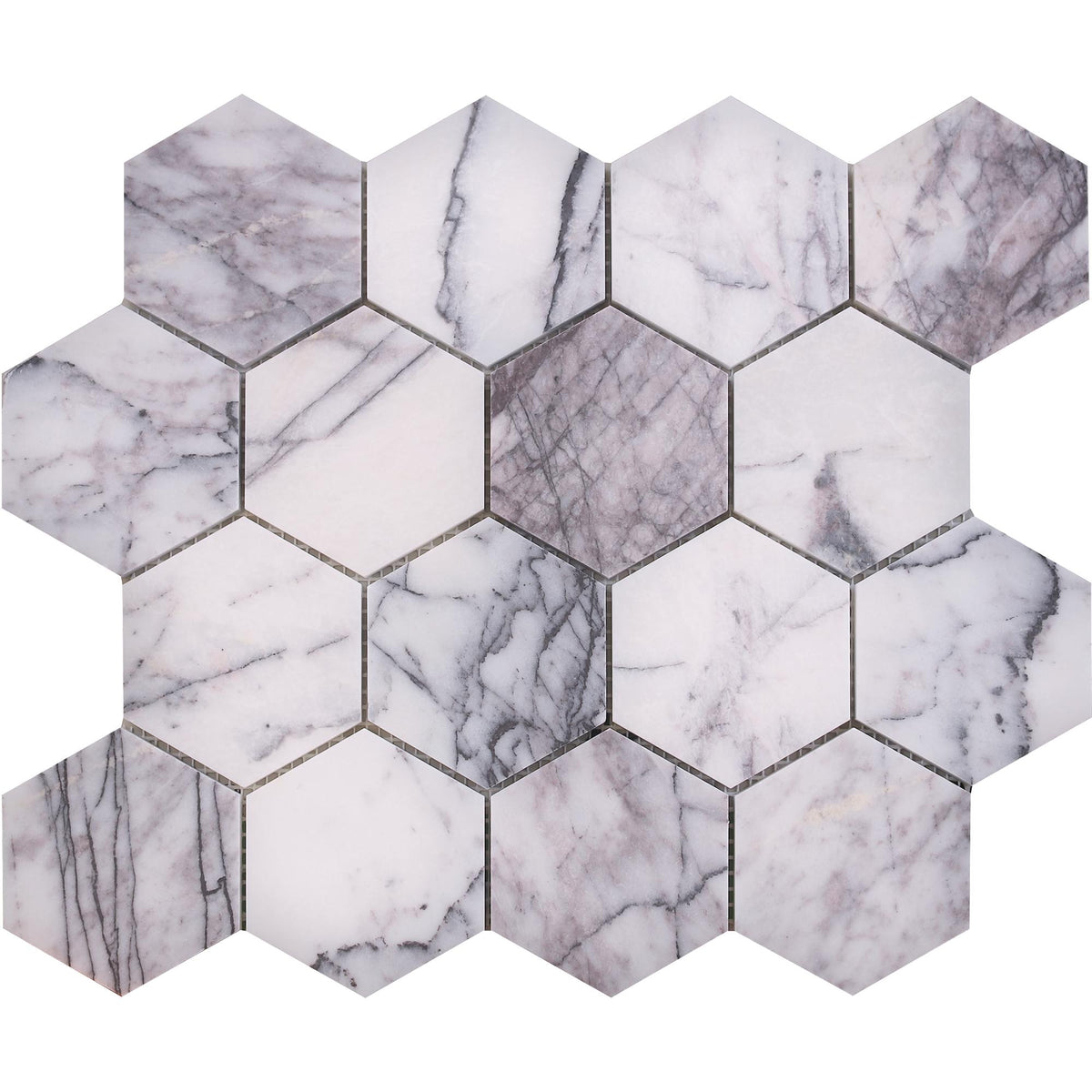 Violeta Hexagon 3&#39;&#39; Honed Mosaic Mosaic Violeta Hexagon 3&#39;&#39; Limestone Mosaic