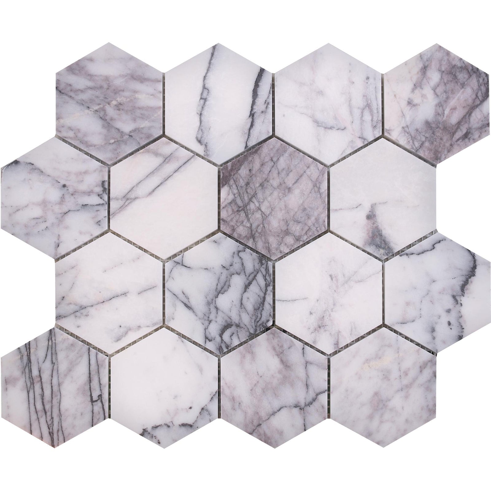 Violeta Hexagon 3'' Honed Mosaic Mosaic 