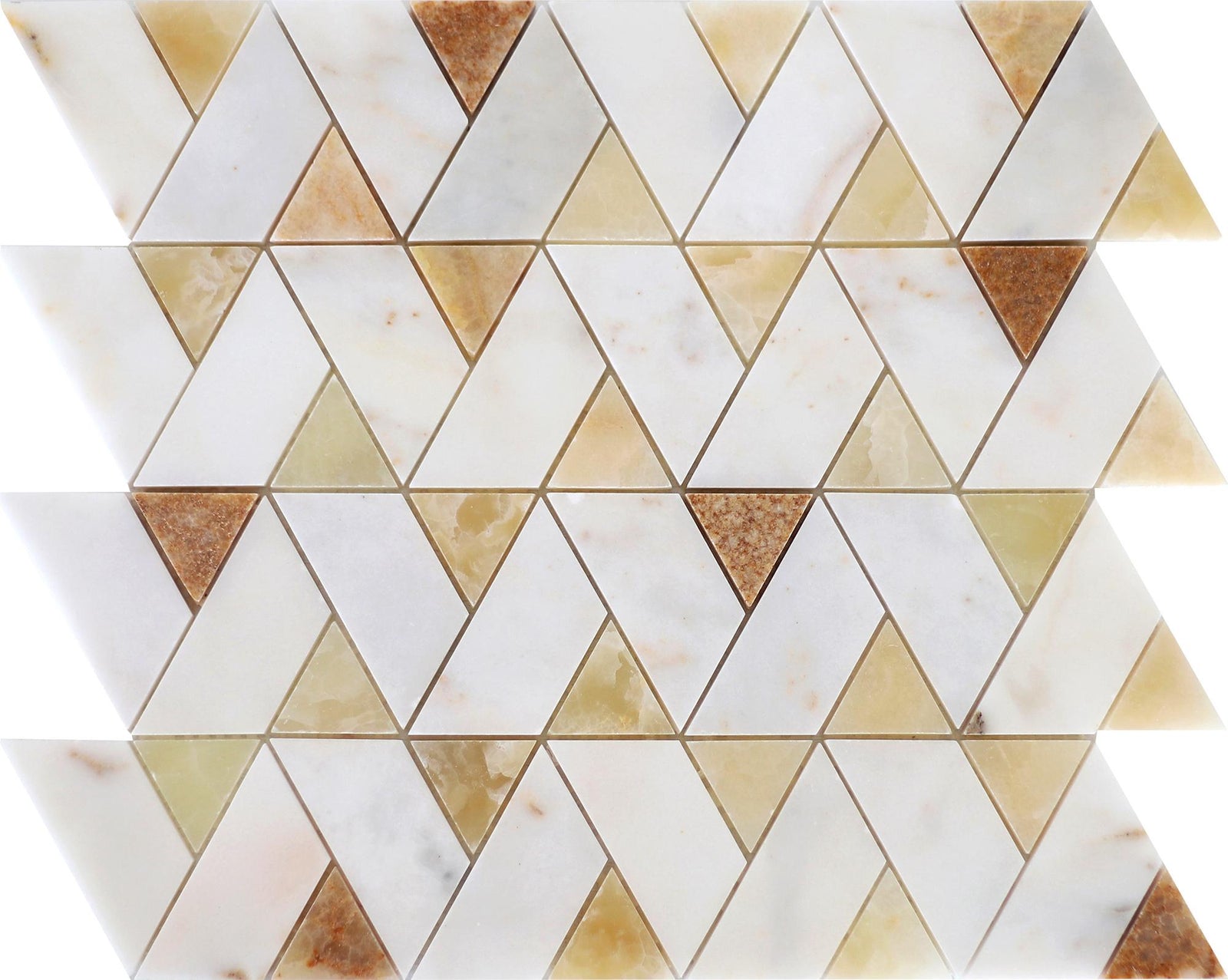 Afyon Sugar & Amber Onyx Sierra Honed Mosaic Mosaic 