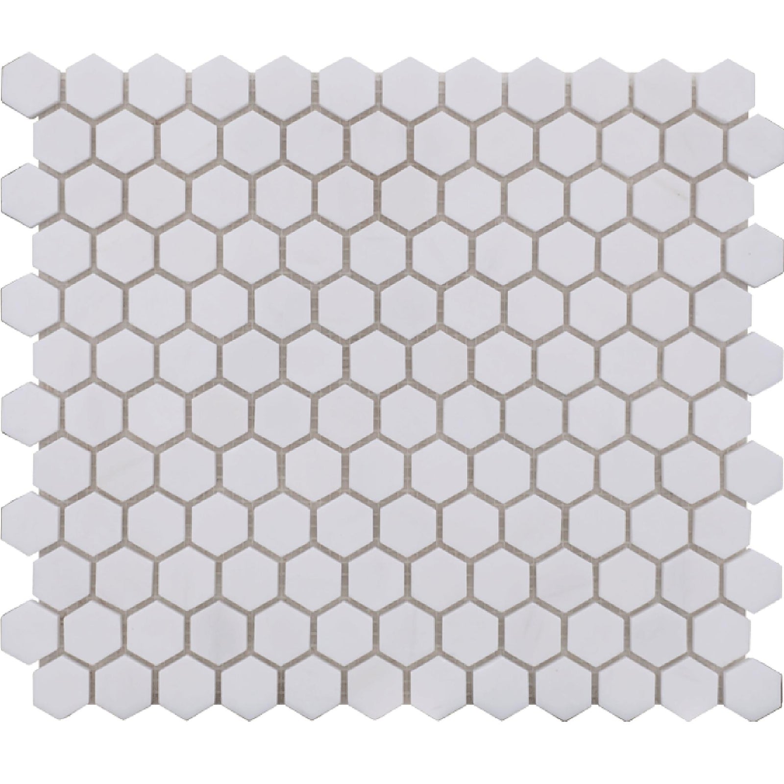 Glacier White Hexagon 1'' Polished Mosaic Mosaic 