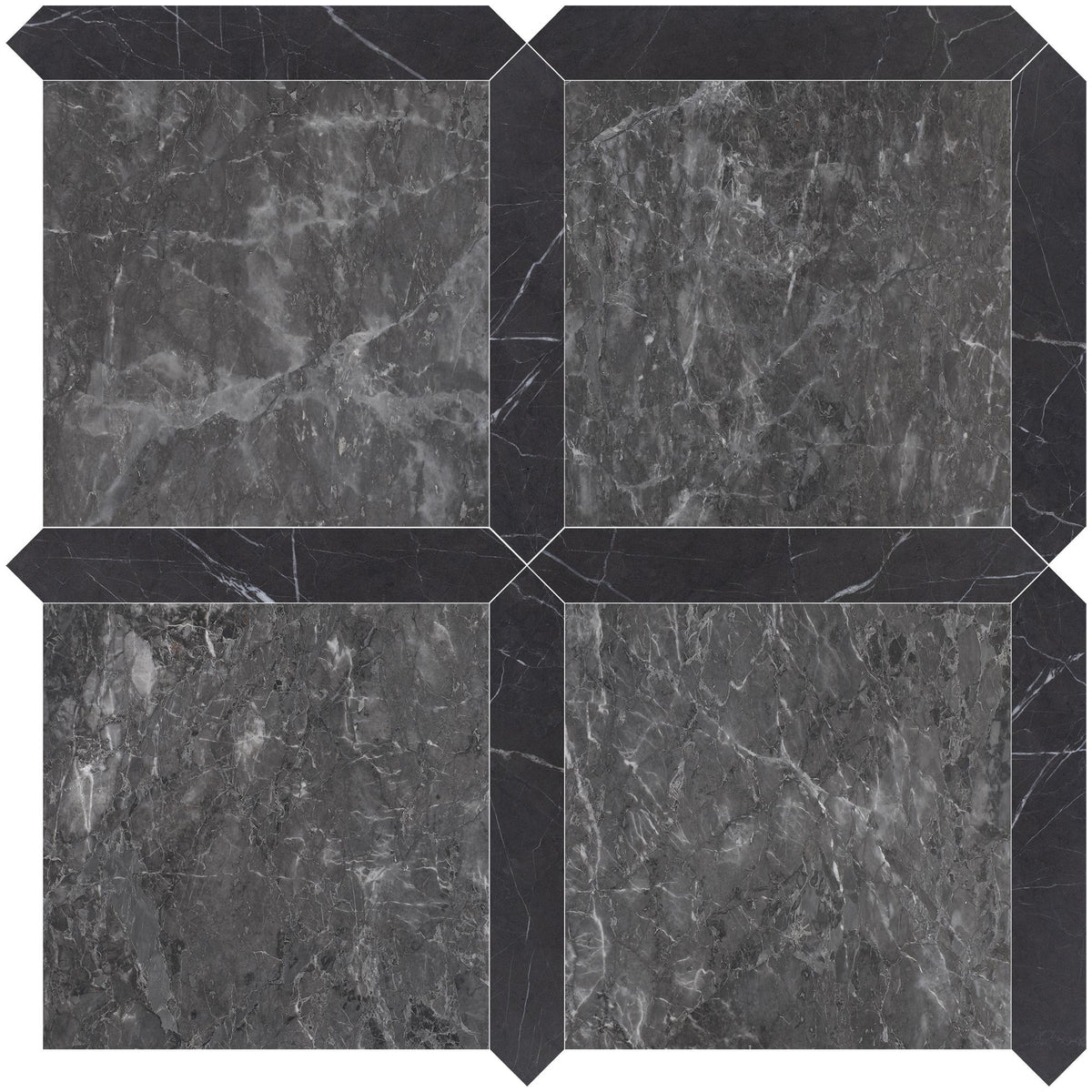 Lovina Grey Honed 12&#39;&#39; x 12&#39;&#39;  x 3/8&#39;&#39; Field Tile &amp; Mount Grey Plain Honed Picket 2&#39;&#39;x12&#39;&#39; 3/8&#39;&#39; Field Tile | Picket Square