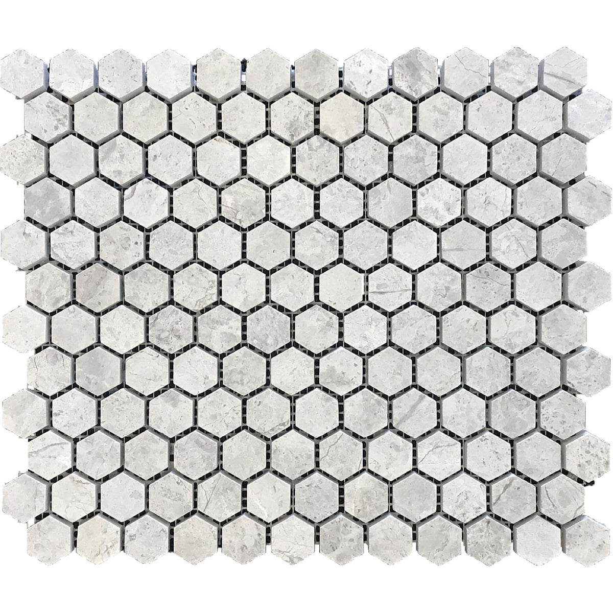 Tundra Grey Hexagon 1&#39;&#39; Honed Mosaic