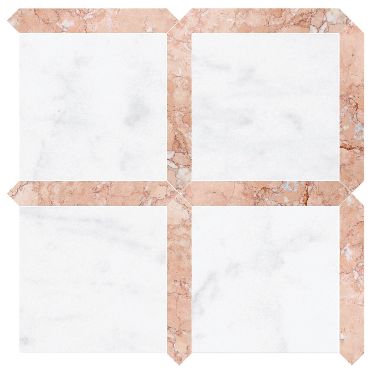 Alba Vera Honed 12&#39;&#39; x 12&#39;&#39;  x 3/8&#39;&#39; Field Tile &amp; Bellini Honed Picket 2&#39;&#39;x12&#39;&#39; 3/8&#39;&#39; Field Tile | Picket Square