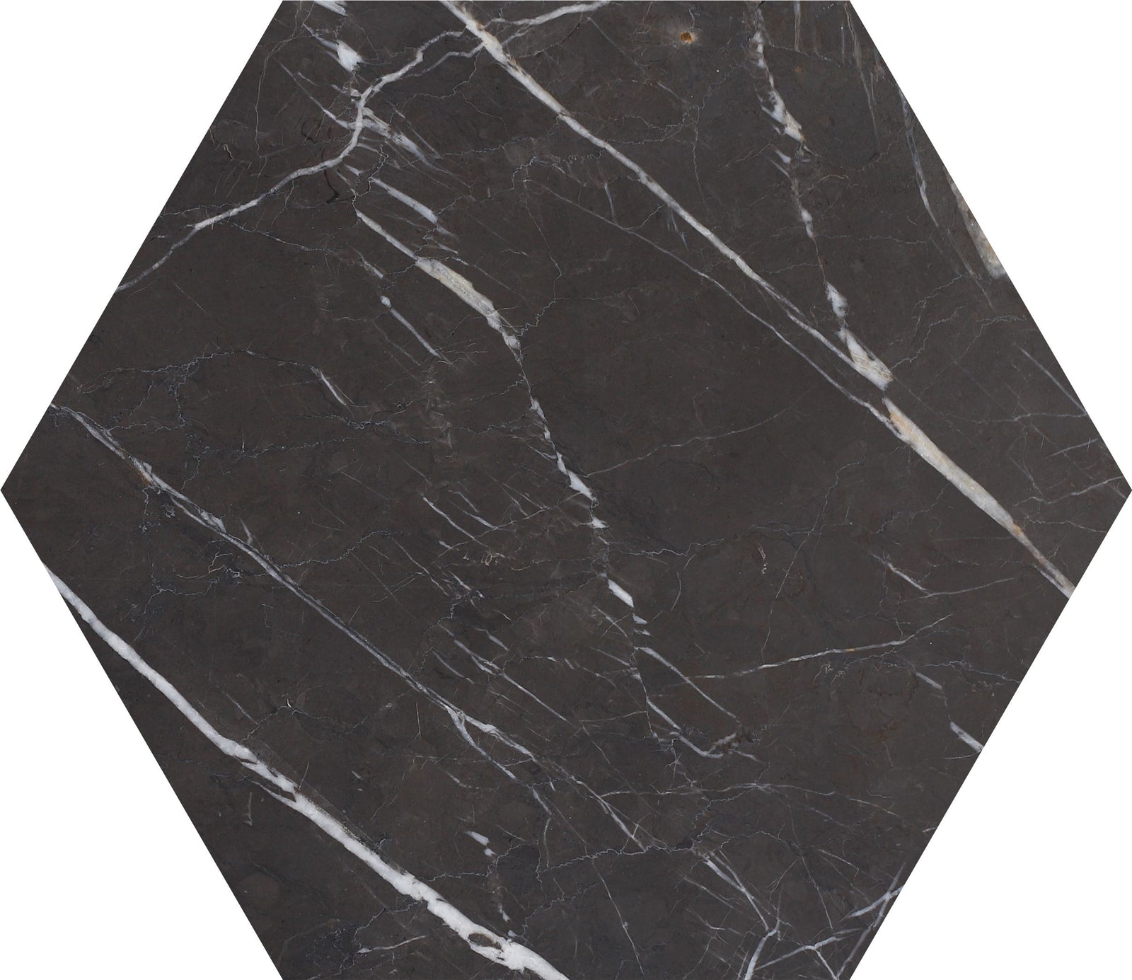 Mount Grey Plain Polished Hexagon 10''  x 3/8'' Field Tile Building Materials 