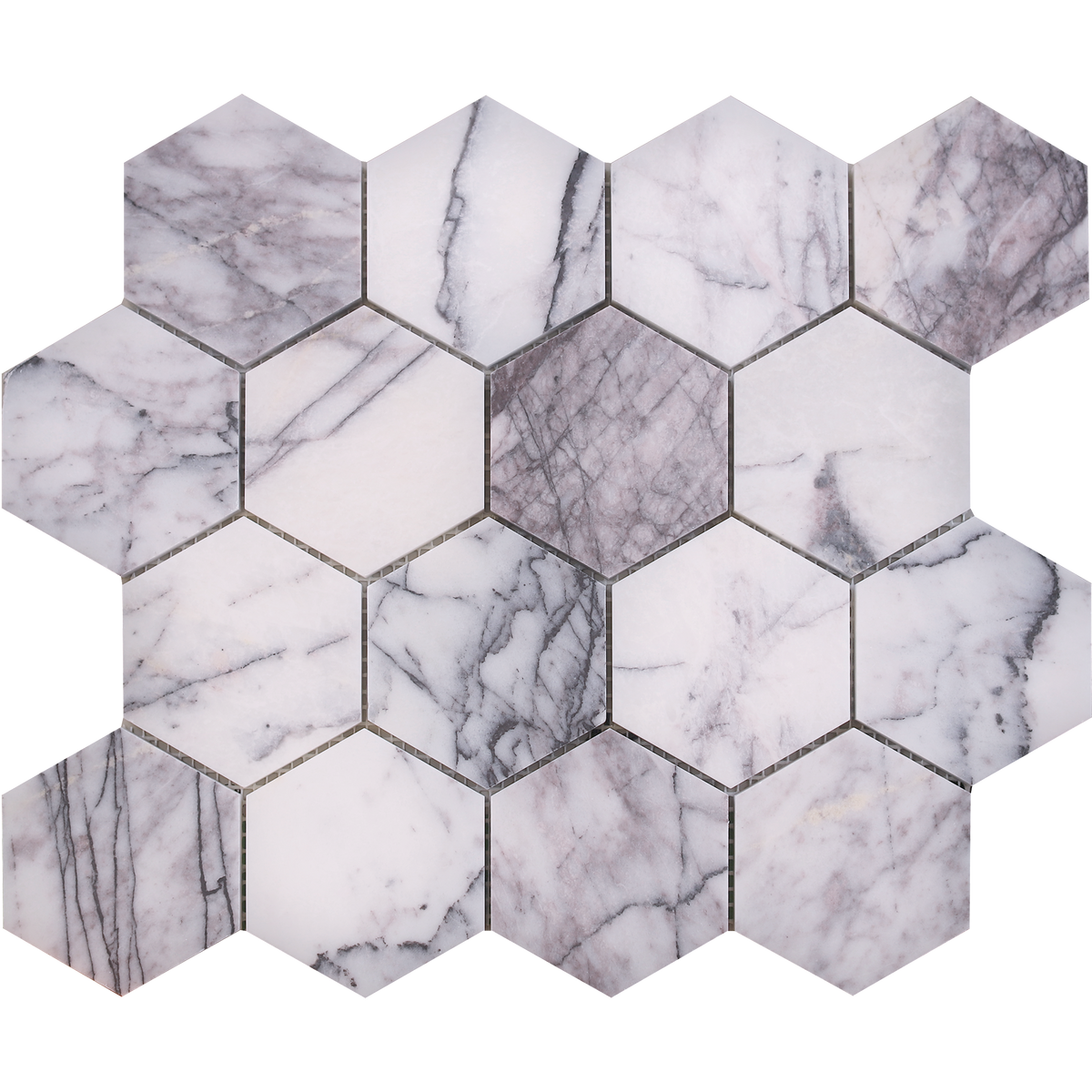 Violeta Hexagon 3'' Honed Mosaic