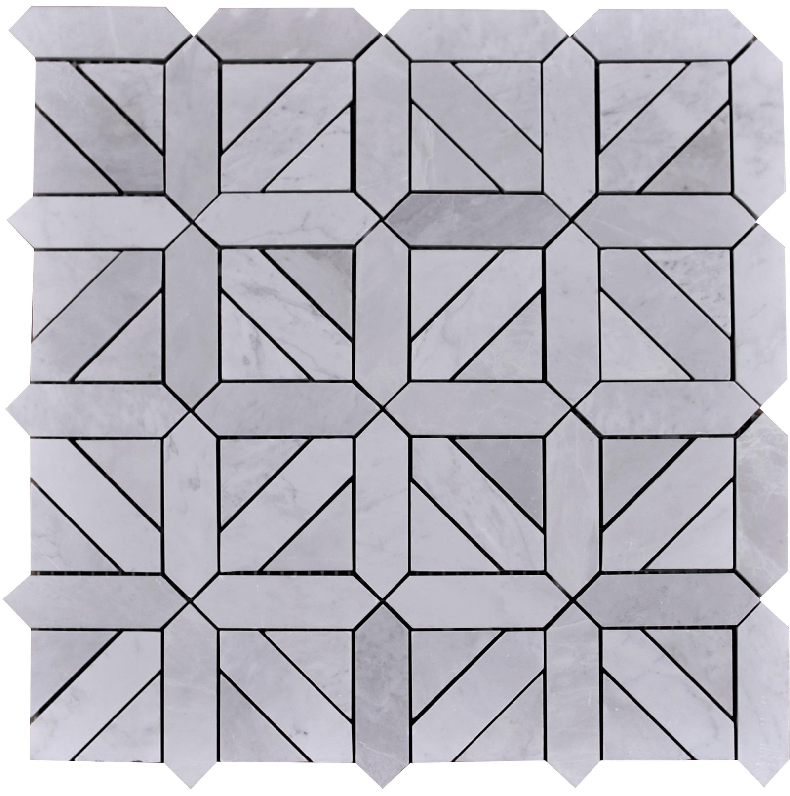 Ice Grey Parquet Honed Mosaic Mosaic Ice Grey Parquet Limestone Mosaic
