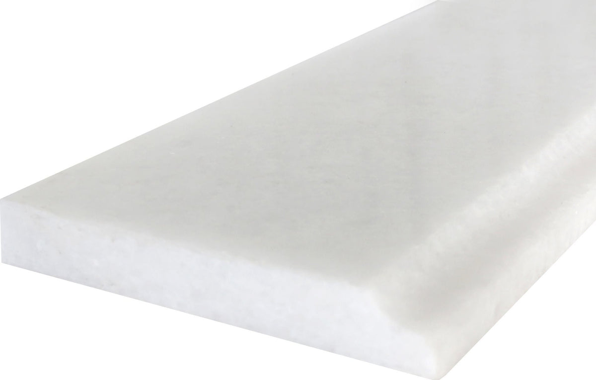 Snow White Polished Threshold Double Side Beveled 4'' x 36''  Molding