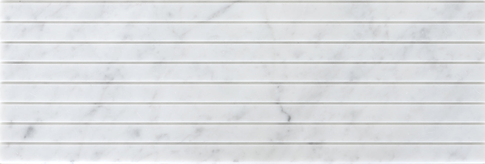 Bianco Carrara Honed Groove 6'' x 24''  x 1/2'' Field Tile