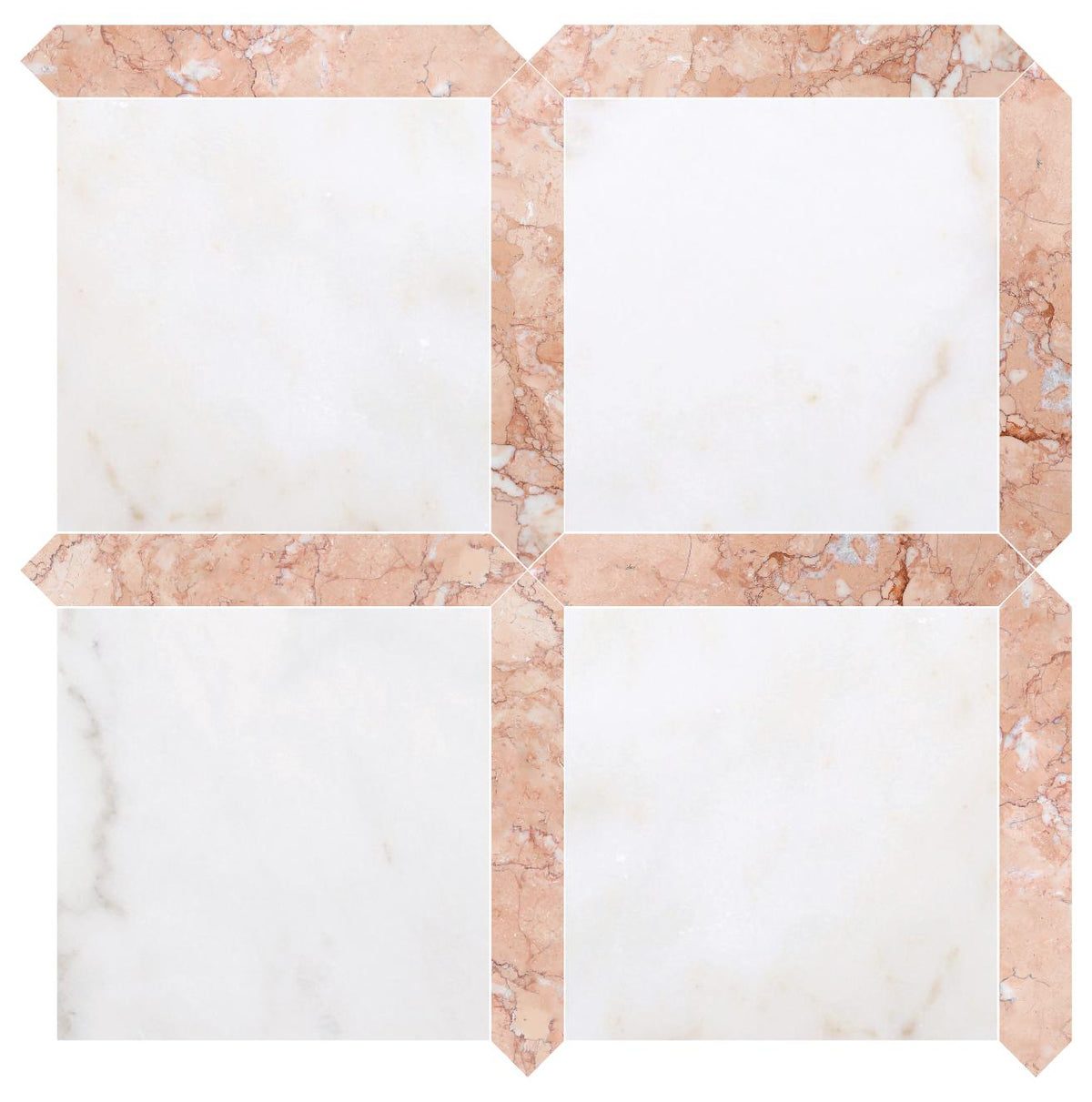 Afyon Sugar Honed 12&#39;&#39; x 12&#39;&#39;  x 3/8&#39;&#39; Field Tile &amp; Bellini Honed Picket 2&#39;&#39;x12&#39;&#39; 3/8&#39;&#39; Field Tile | Picket Square