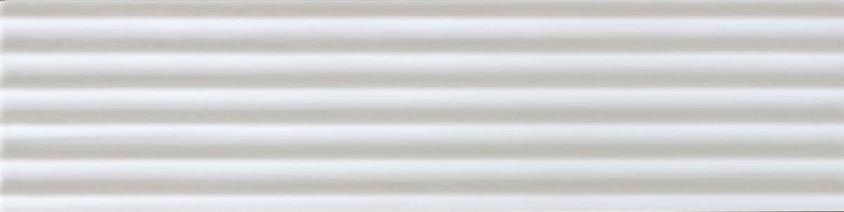 Glacier White Honed Flute-Out 6&#39;&#39; x 24&#39;&#39;  x 3/8&#39;&#39; Field Tile