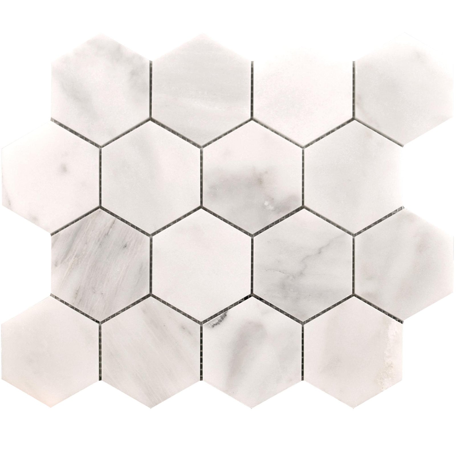 Calacatta Vida Hexagon 3'' Honed Mosaic Mosaic 