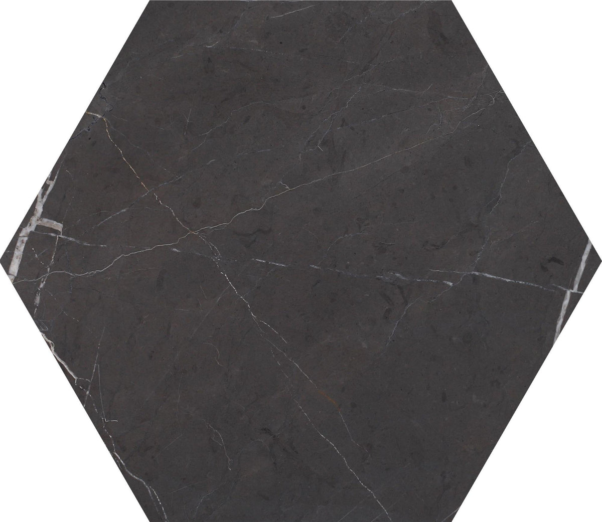 Mount Grey Plain Honed Hexagon 10&#39;&#39; 3/8&#39;&#39; Field Tile