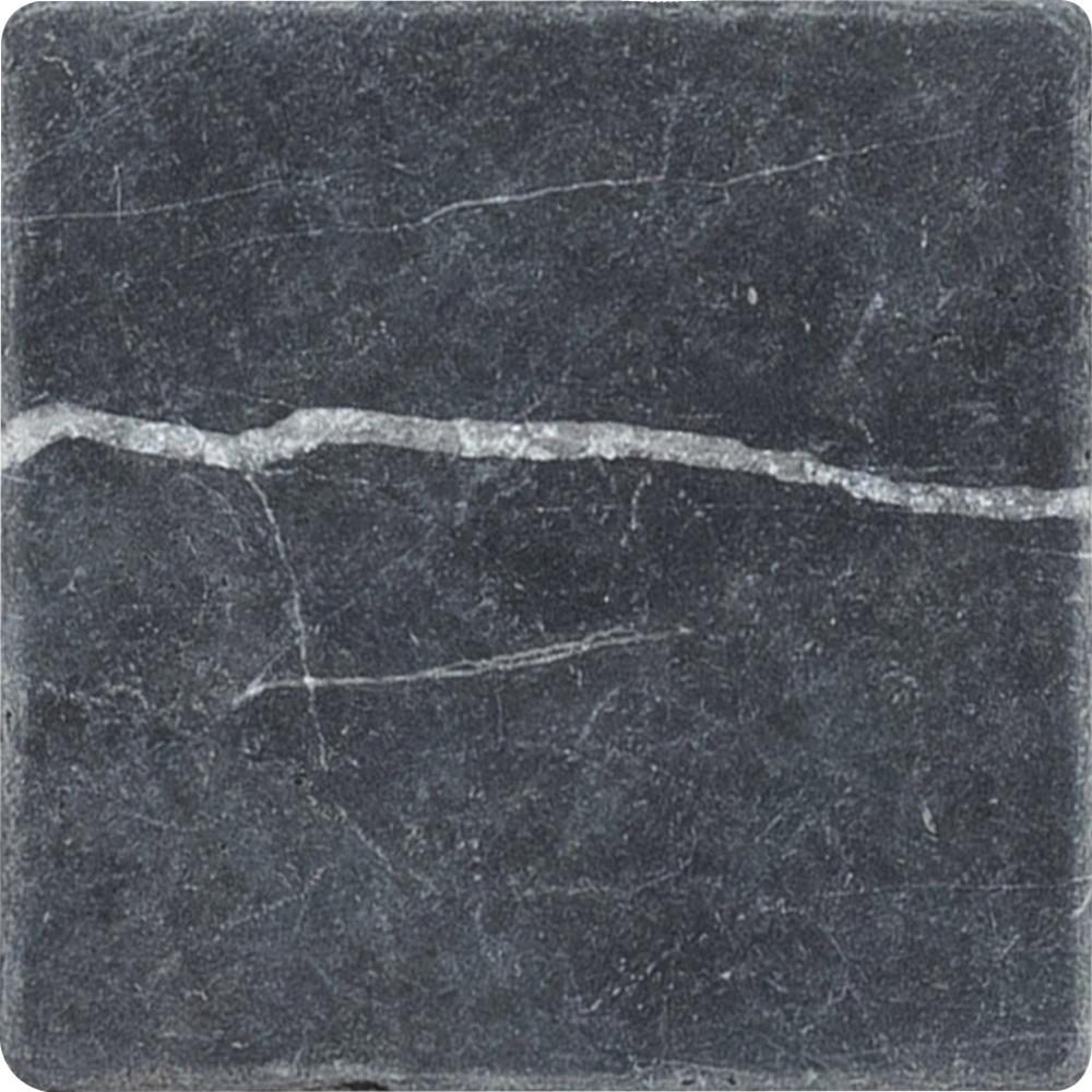 Black Silk Tumbled 3'' x 3''  x 3/8'' Field Tile Field Tile 
