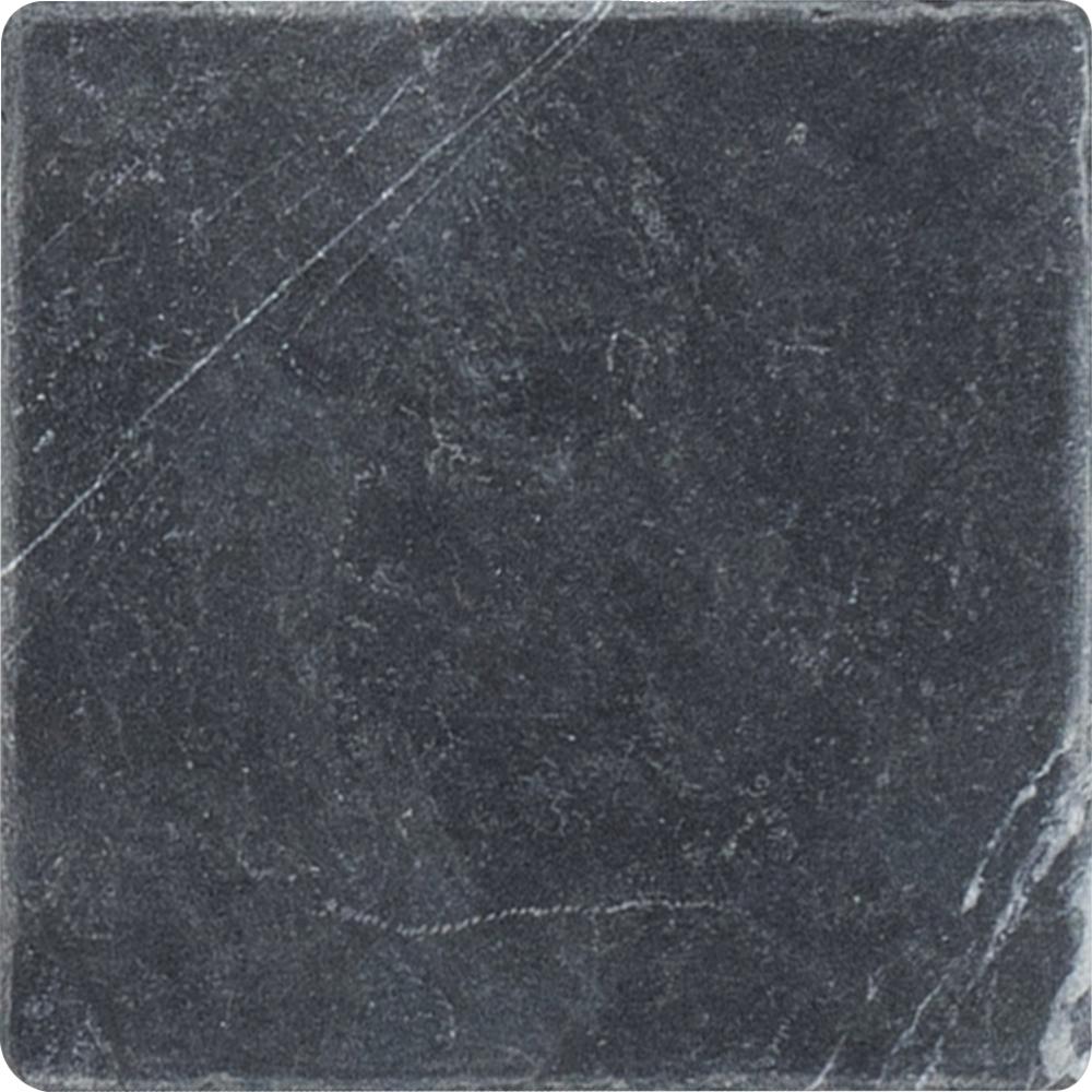 Black Silk Tumbled 3'' x 3''  x 3/8'' Field Tile Field Tile 