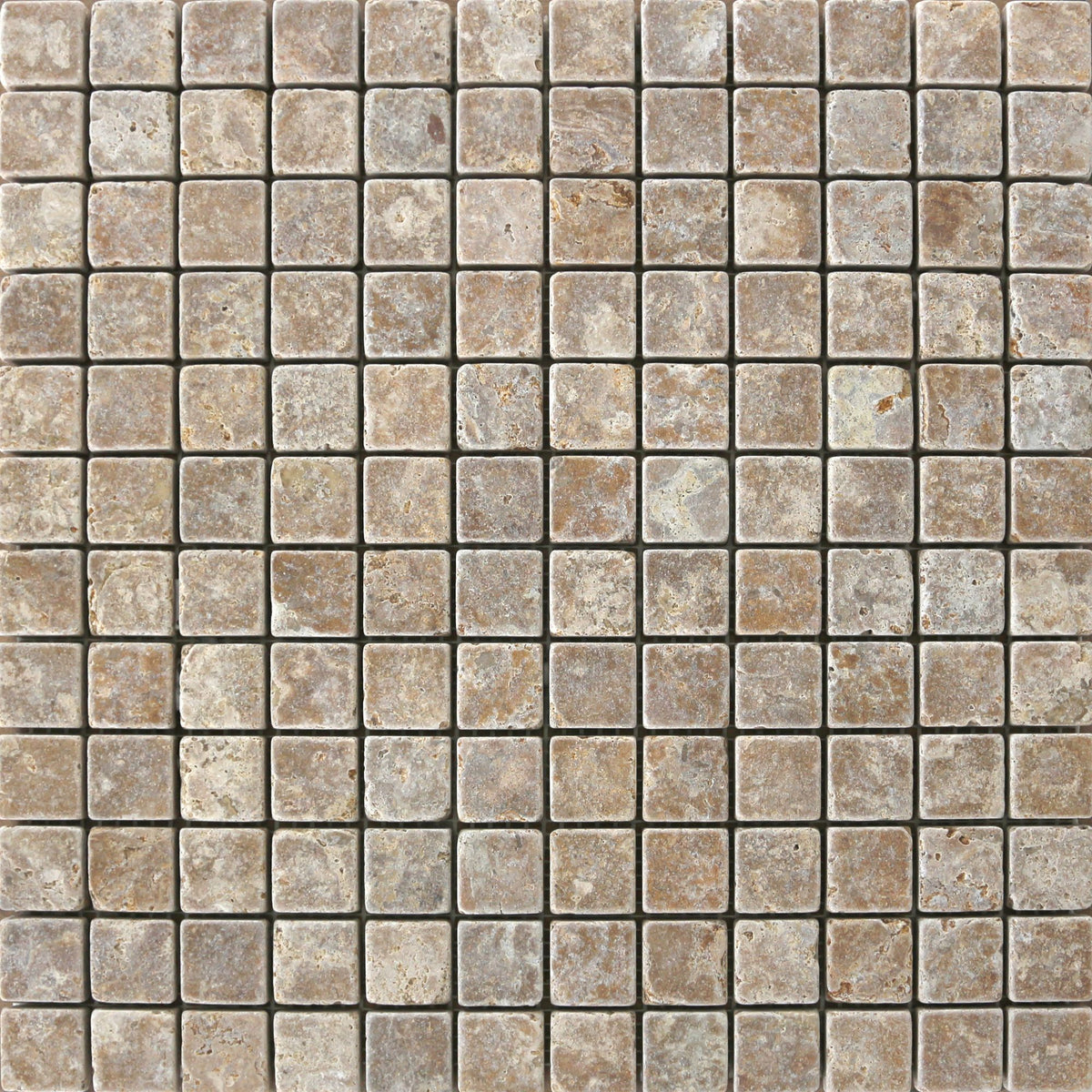 Kona Brown CC 1''x1'' Tumbled Mosaic Building Materials 