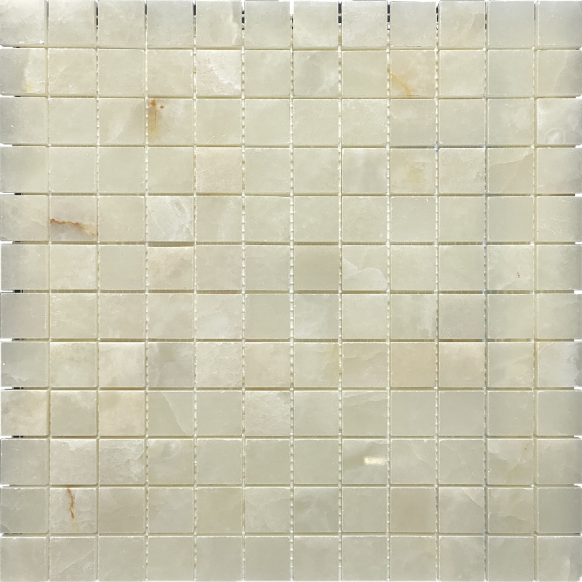 White Onyx 1''x1'' Polished Mosaic