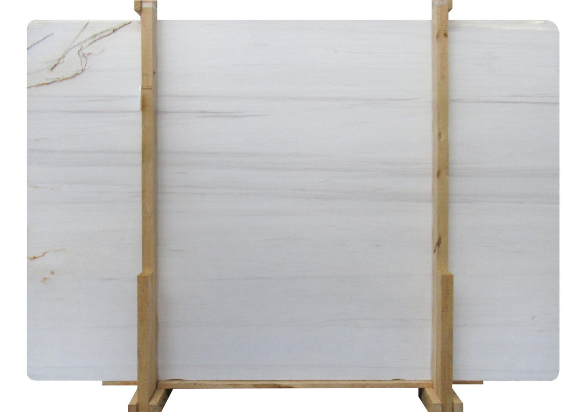 Glacier White Honed 2CM Slab # T2747 Building Materials Glacier White Marble Slab