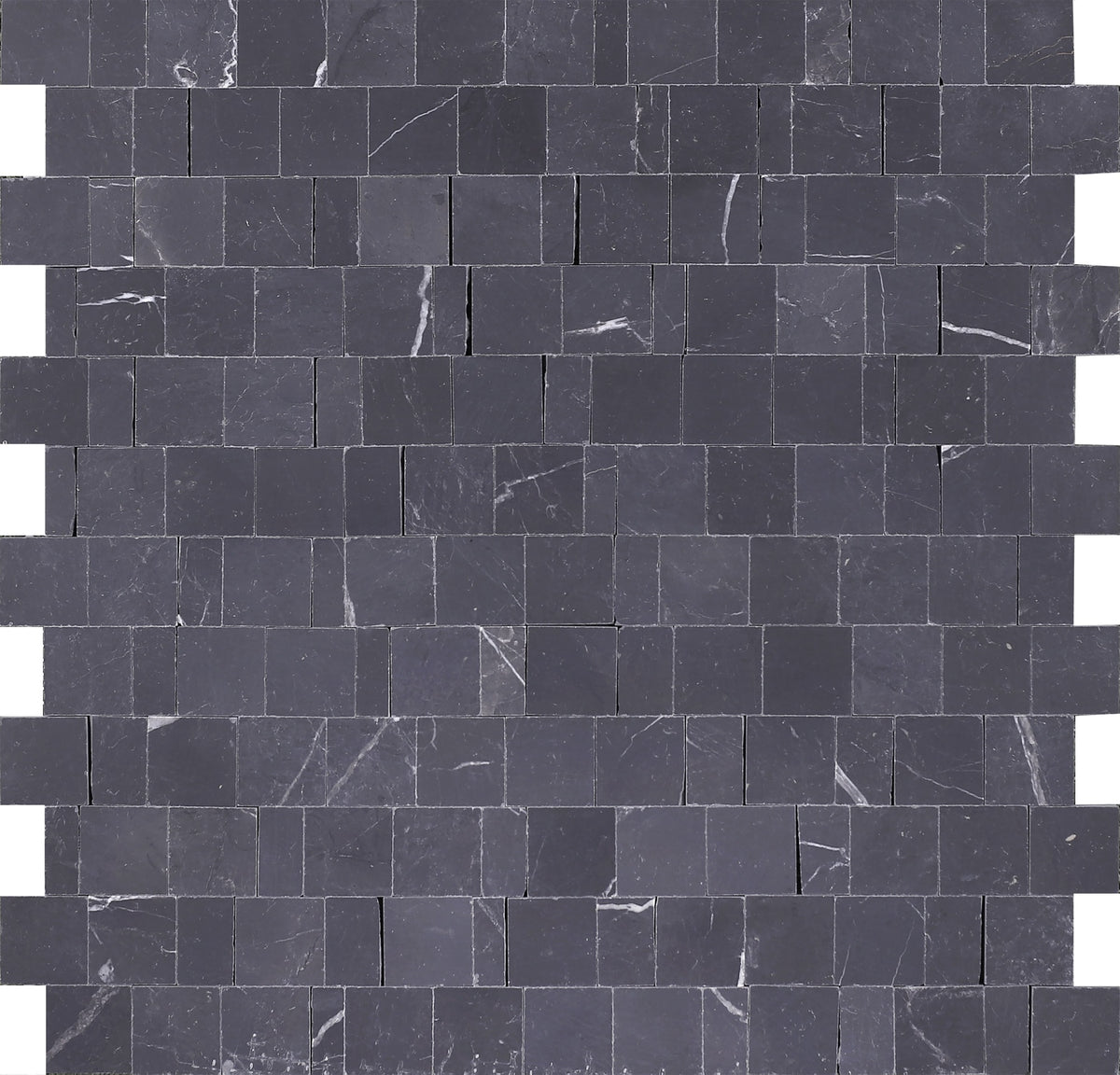 Black Silk Broken Joint 004 Honed Mosaic