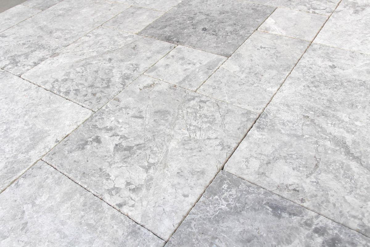 Ocean Grey French Pattern 8&#39;&#39;x8&#39;&#39;, 8&#39;&#39;x16&#39;&#39;, 16&#39;&#39;x16&#39;&#39;, 16&#39;&#39;x24&#39;&#39; Brushed and Chiseled Field Tile Field Tile 