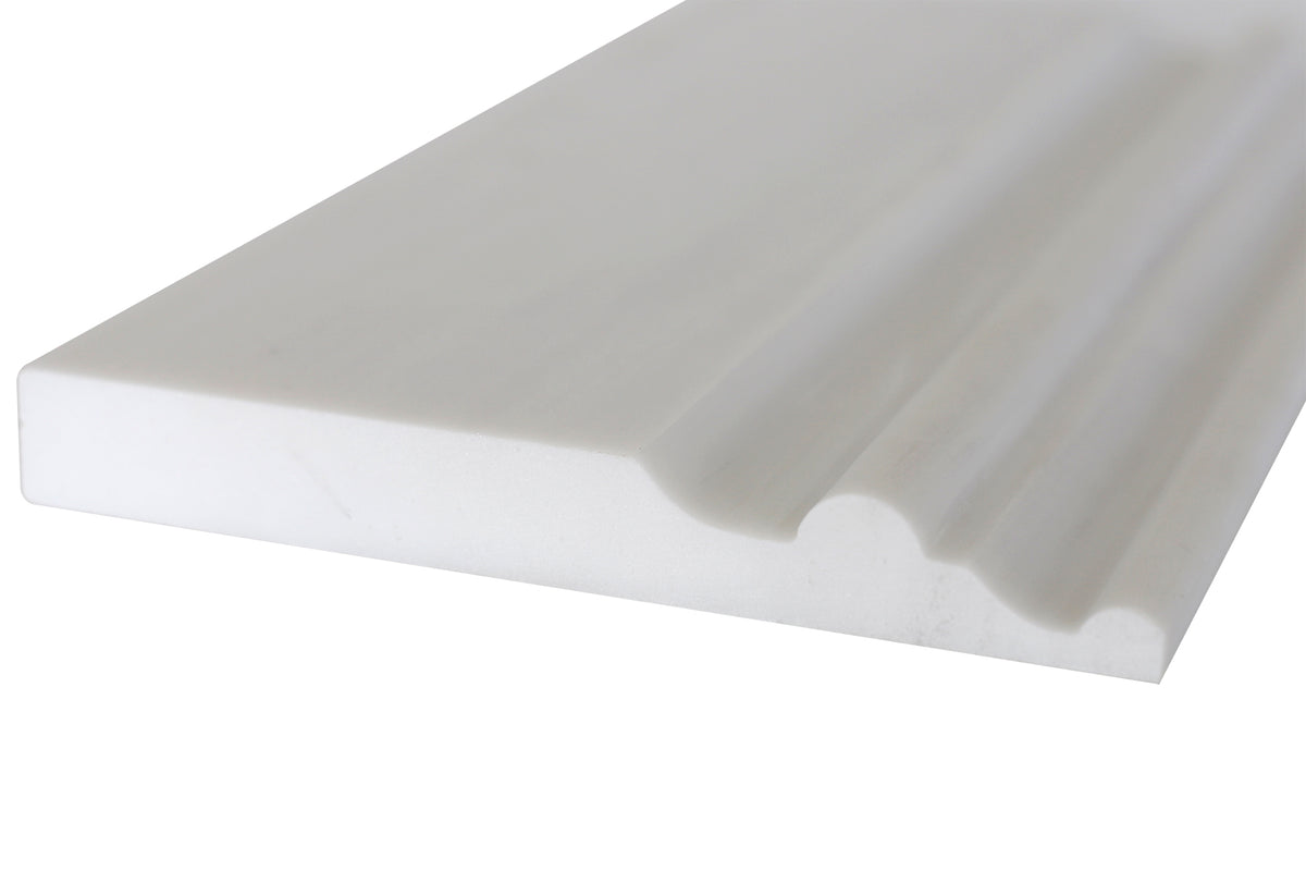 Glacier White Honed Base 6'' x 18''  Molding