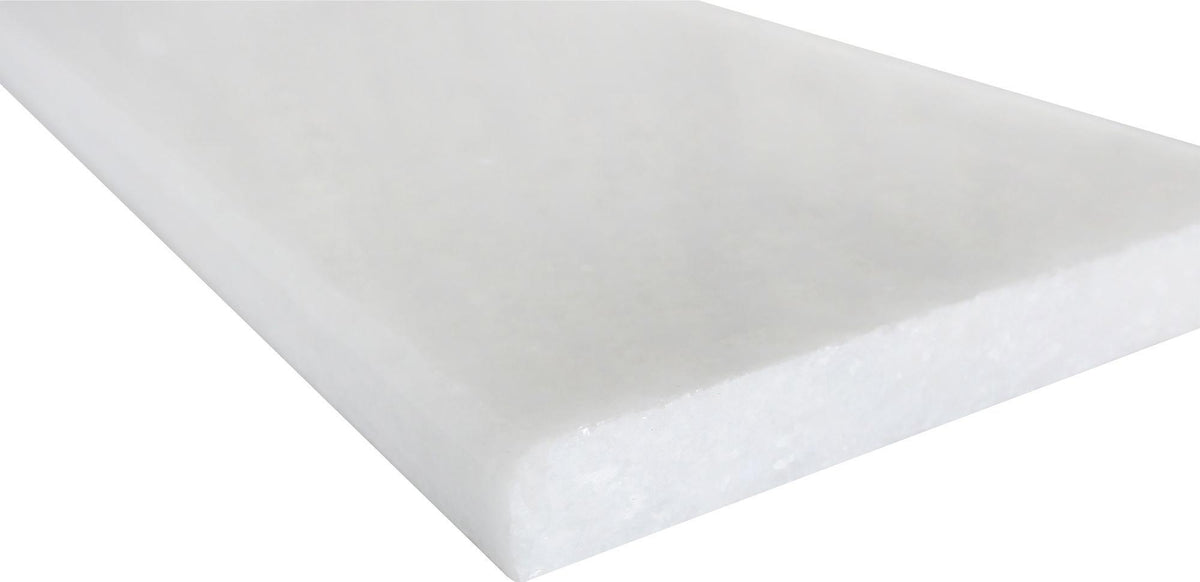 Snow White Polished Window Sill Double Side Beveled 6&#39;&#39; x 74&#39;&#39;  Molding Molding Snow White Window Sill Double Side Beveled 6&#39;&#39; x 74&#39;&#39; Marble Molding