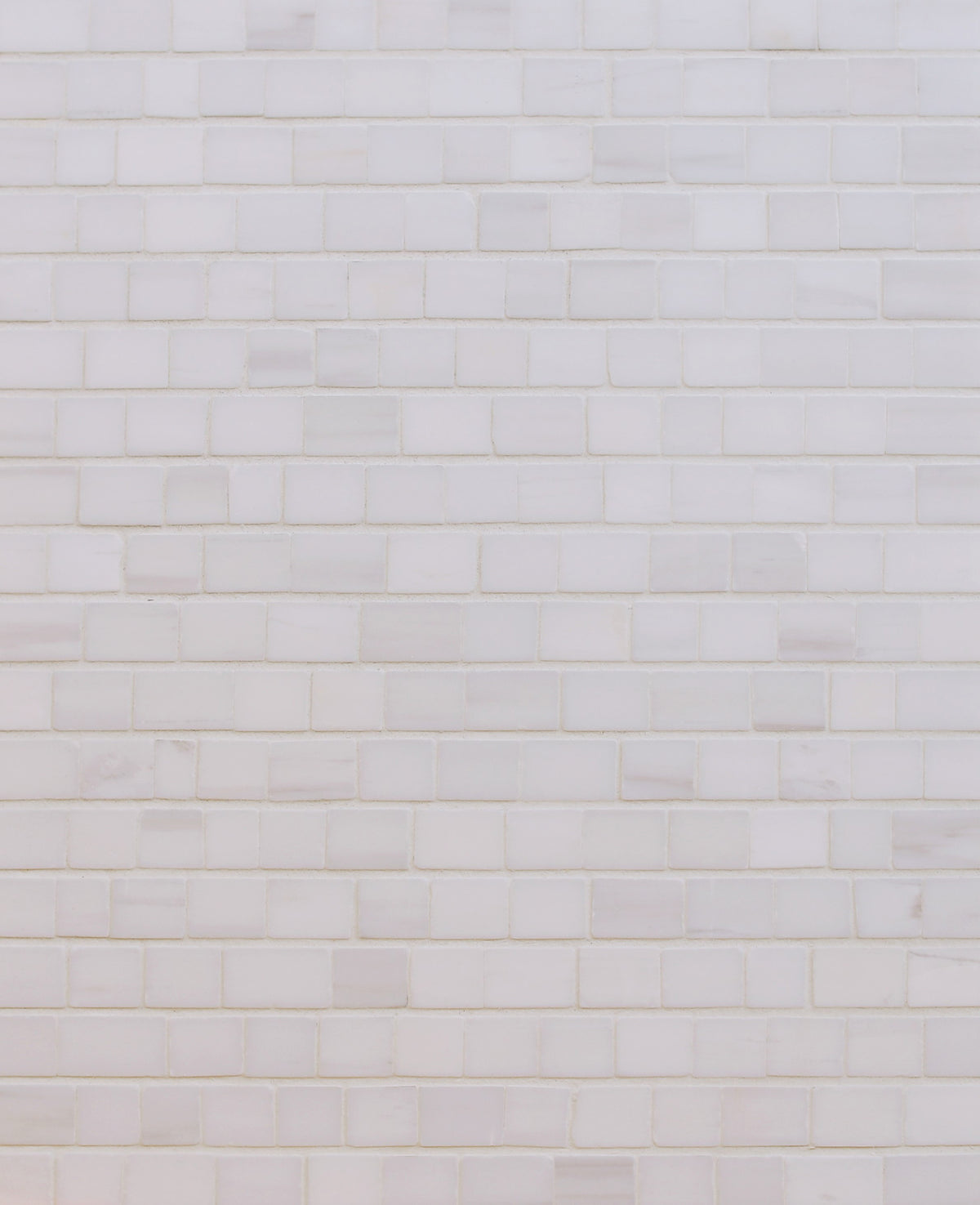 Glacier White Broken Joint Mini Honed Mosaic