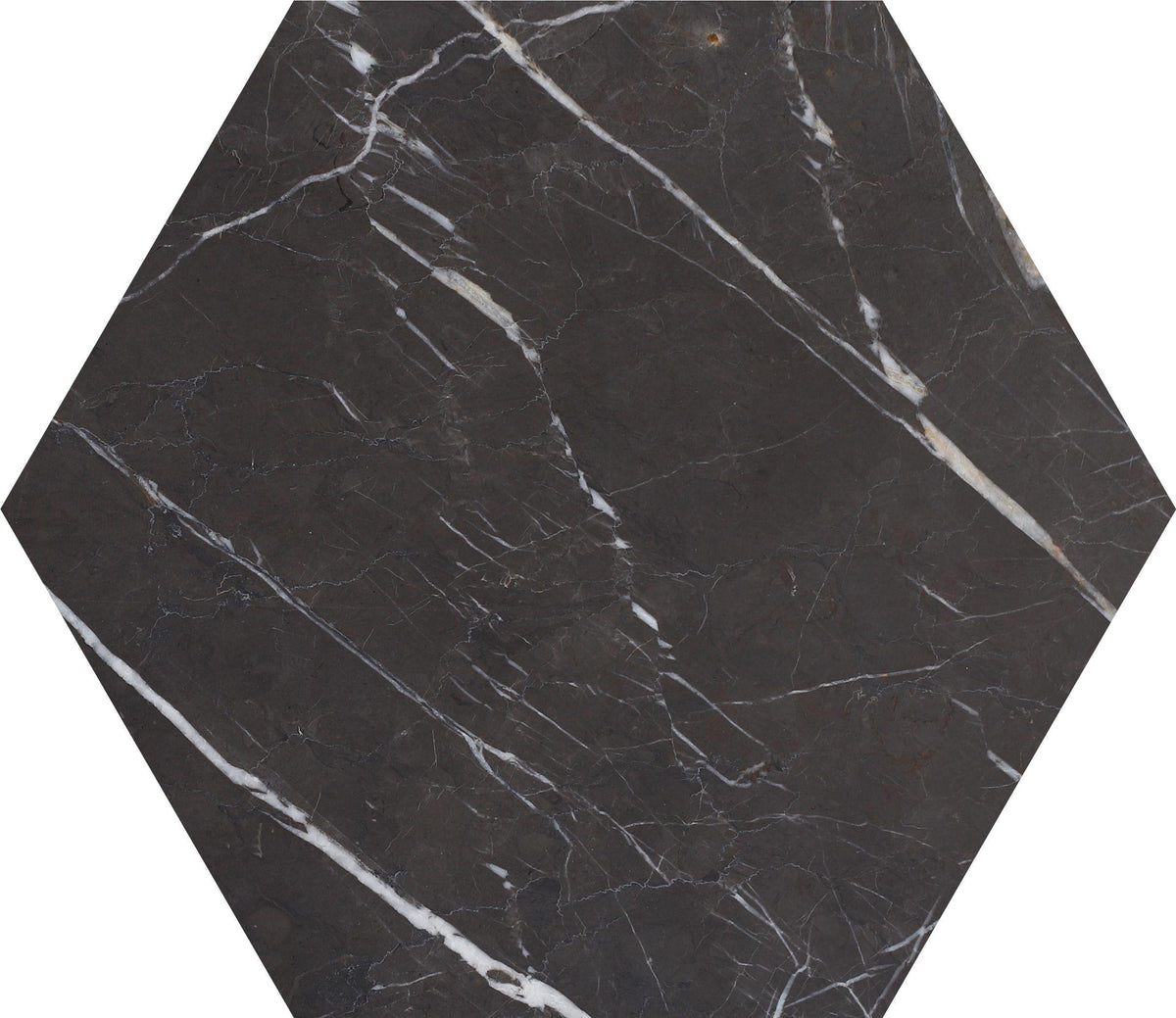 Mount Grey Plain Polished Hexagon 10&#39;&#39; 3/8&#39;&#39; Field Tile