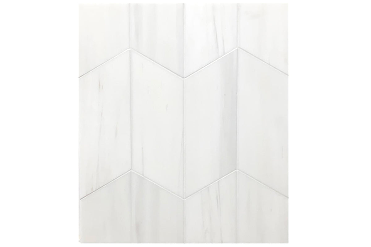 Glacier White Honed Swan Right 3/8&#39;&#39; Field Tile