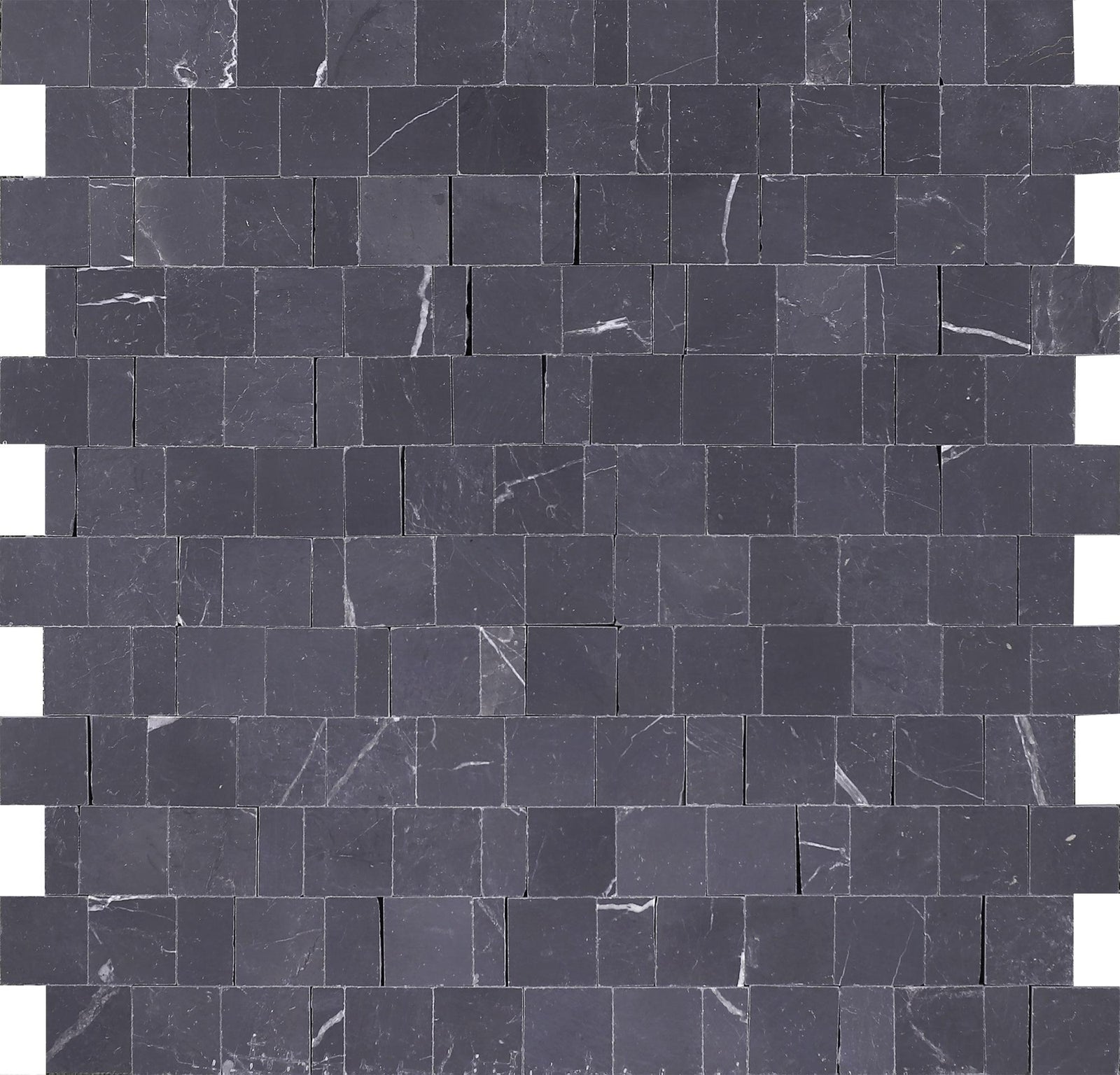 Black Silk Broken Joint 004 Honed Mosaic Mosaic 