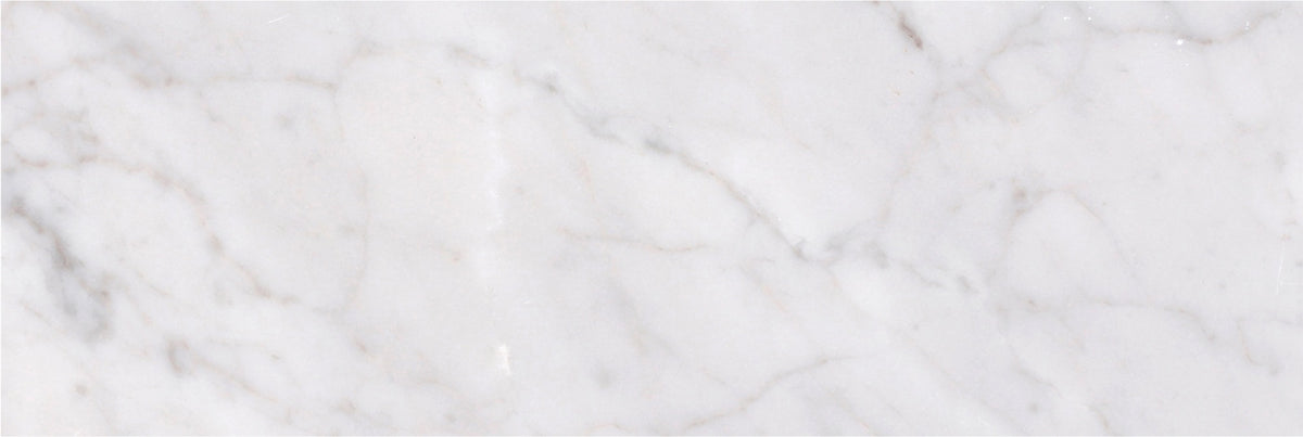 Bianco Carrara Honed 4'' x 12''  x 3/8'' Field Tile