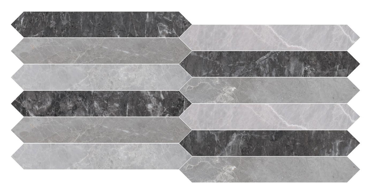 Lovina Grey Honed Picket 2&#39;&#39;x12&#39;&#39; 3/8&#39;&#39; Field Tile &amp; Earth Grey Honed Picket 2&#39;&#39;x12&#39;&#39; 3/8&#39;&#39; Field Tile | Picket Field Tile