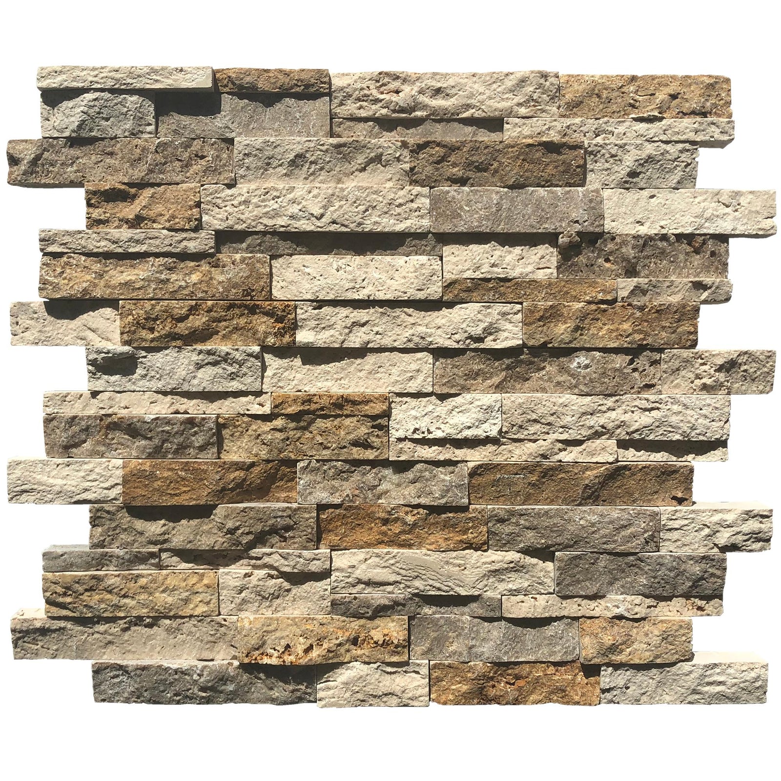 Classic Light CC & Kona Brown CC & Noce CC Earthline 12''x11.5'' Split Face Mosaic Mosaic 