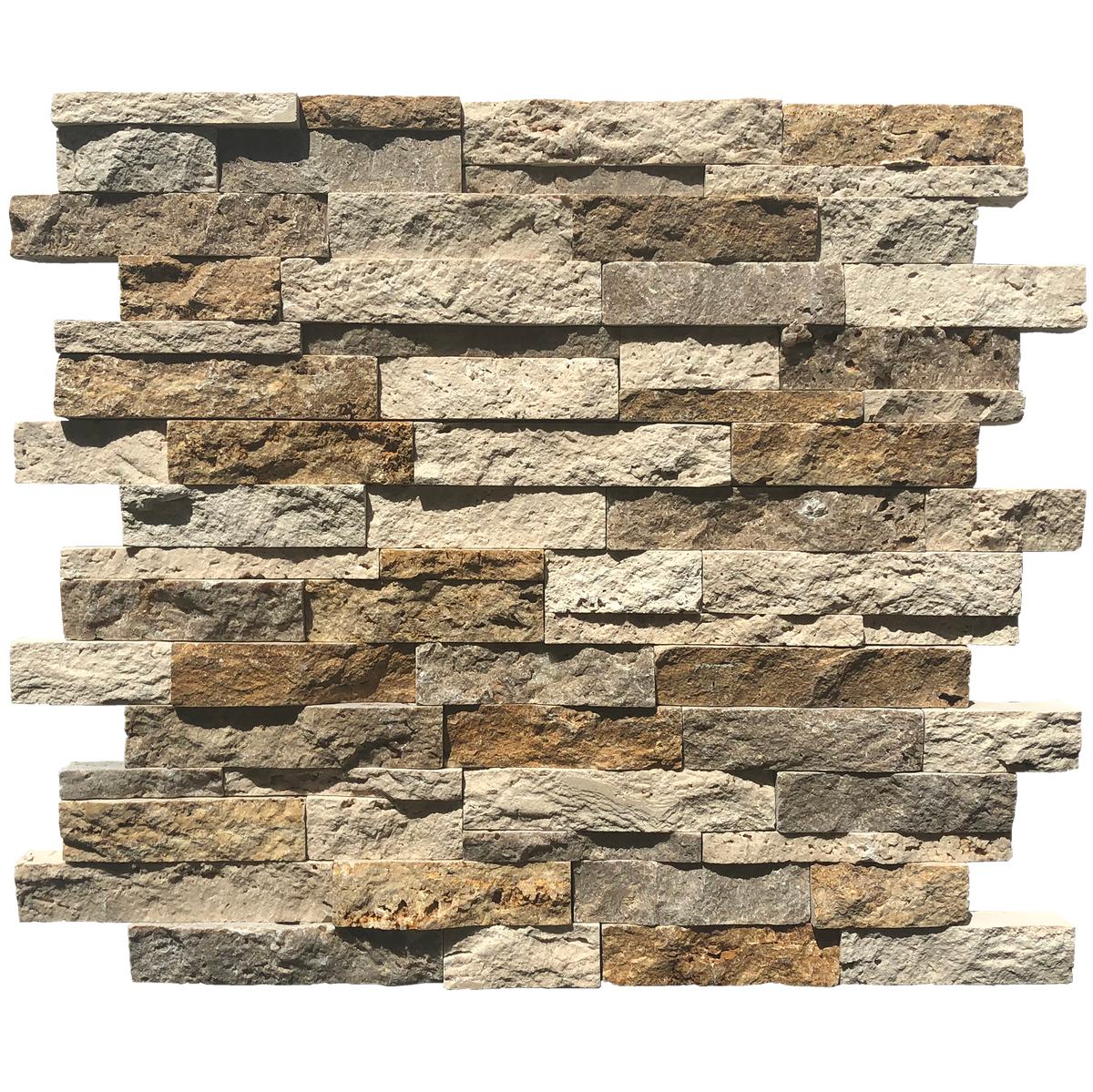 Kona Brown CC & Classic Light CC & Noce CC Earthline 12''x11.5'' Split Face Mosaic Building Materials 