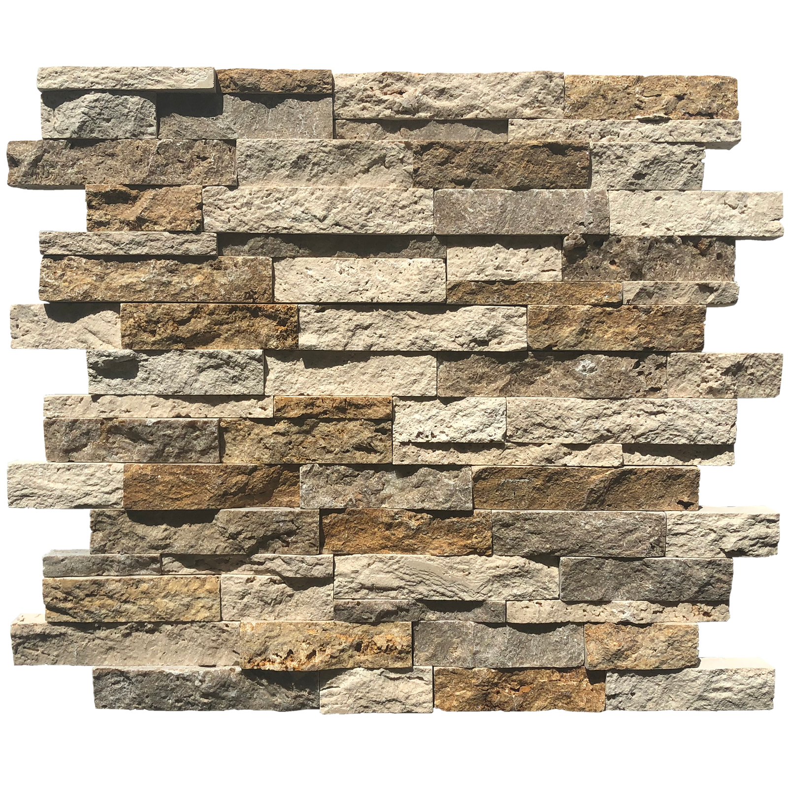 Kona Brown CC & Classic Light CC & Noce CC Earthline 12''x11.5'' Split Face Mosaic Building Materials 