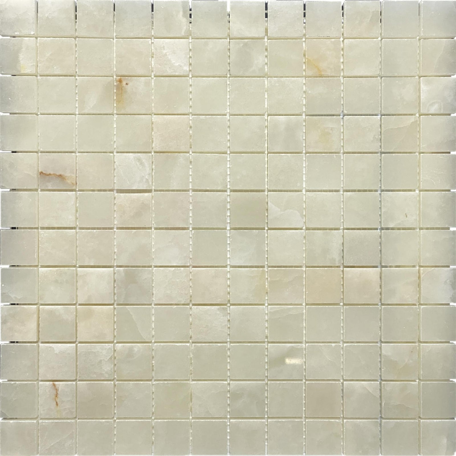 White Onyx 1''x1'' Honed Mosaic Mosaic 